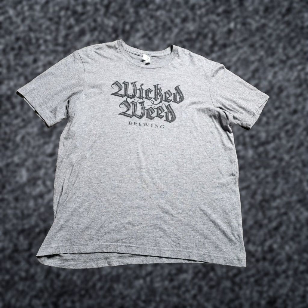 Vintage Wicked Weed Brewing Beer T Shirt Mens XL Gray Short Sleeve Double Sided Size US XL / EU 56 / 4 - 1 Thumbnail