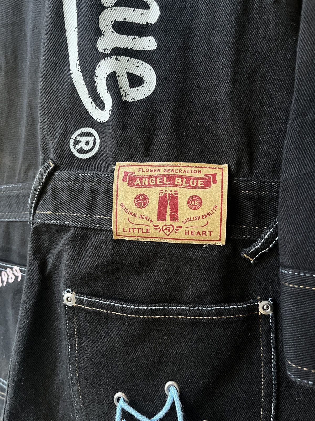 Angel Blue × Japanese Brand Angel Blue Prints & Patches Denim Overalls Size US 33 - 13 Thumbnail
