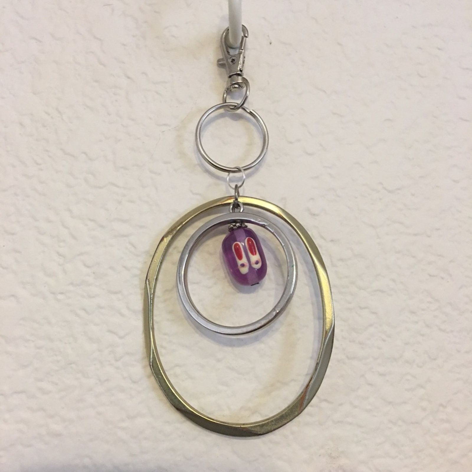 Handmade Vintage repurpose salvaged estate gem keychain Size ONE SIZE - 3 Thumbnail