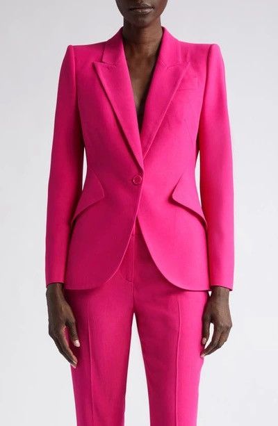 Alexander McQueen 💰Best Offer Alexander McQueen Blazer Jacket Pink RRP 3000$ Size S / US 4 / IT 40 - 1 Thumbnail