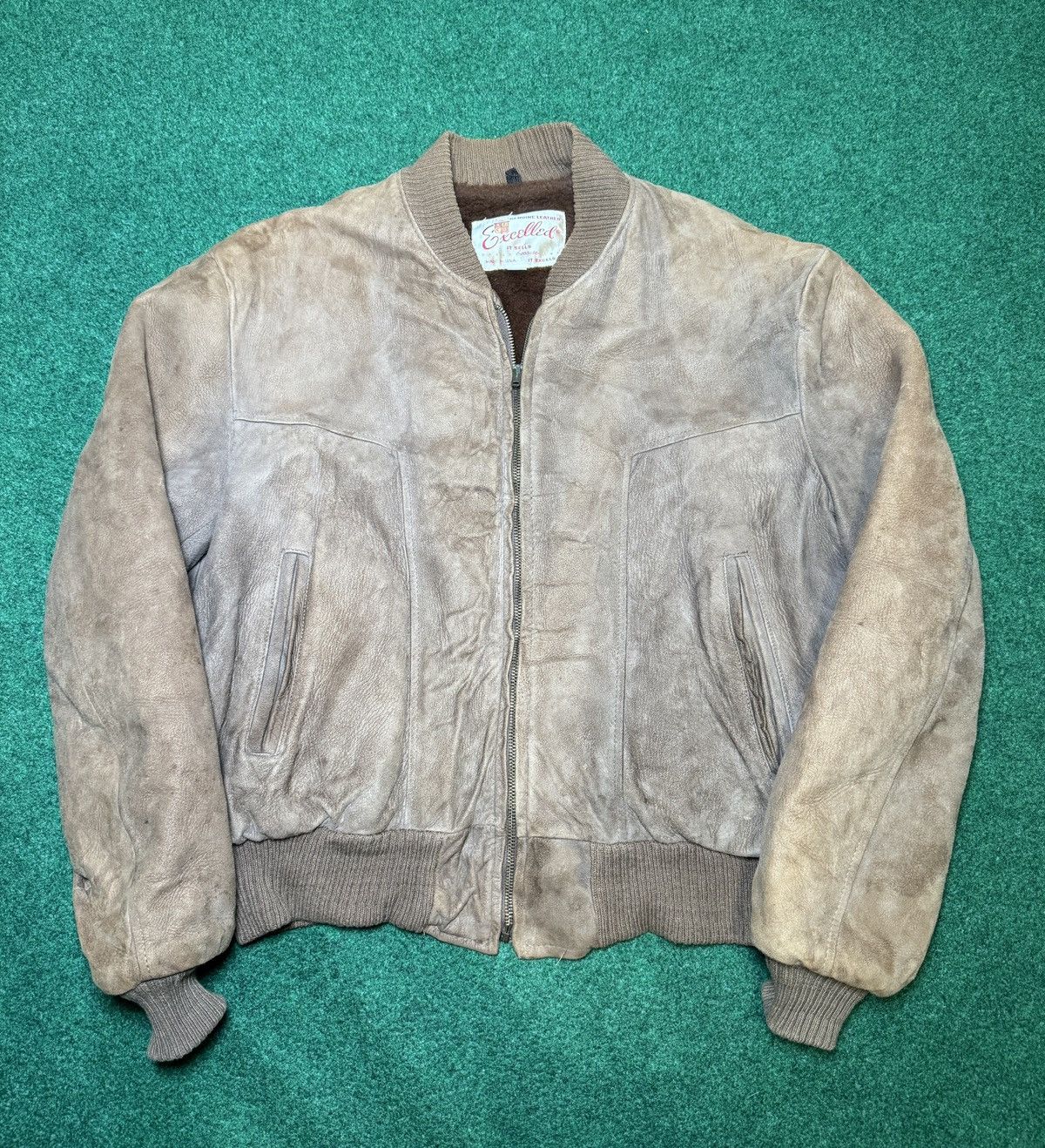 Excelled × Vintage Vintage 70s Excelled Suede Leather Brown Full Zip Jacket Size US XL / EU 56 / 4 - 1 Thumbnail