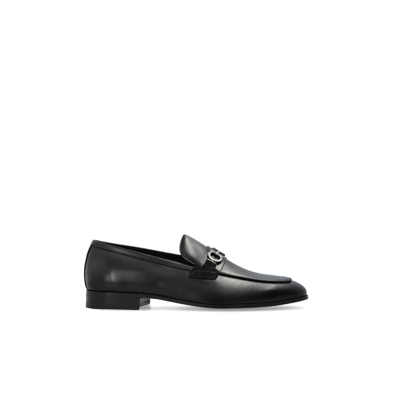 FERRAGAMO Balty Black Leather Loafers New & Authentic (Men's