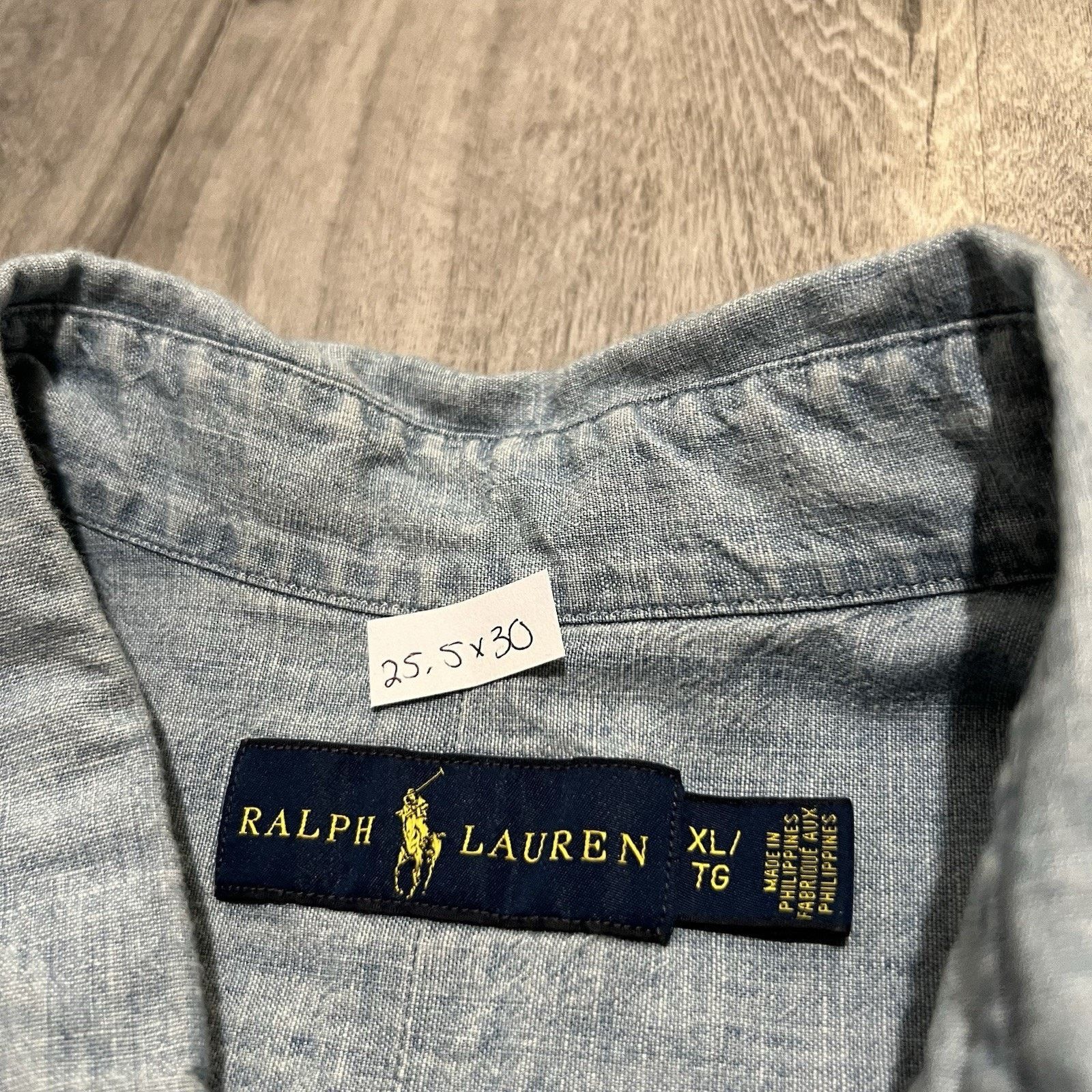 Polo Ralph Lauren Ralph Lauren Polo Shirt Mens XL Chambray Button Denim Size US XL / EU 56 / 4 - 5 Thumbnail