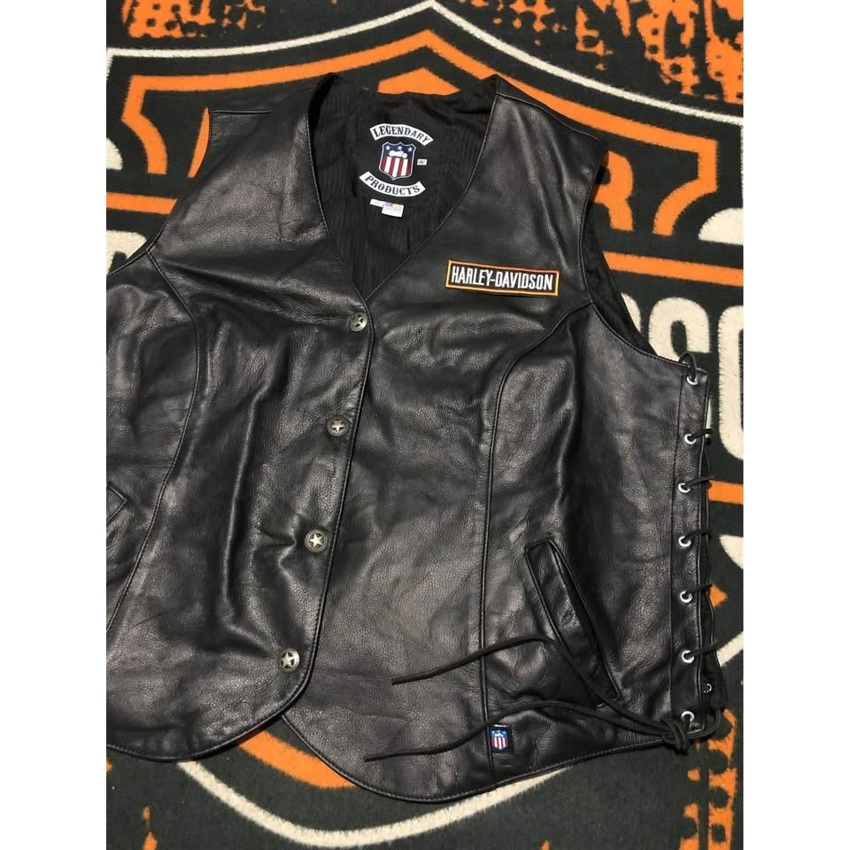 Genuine Leather LEGENDARY PRODUCTS Leather Vest 2XL Women, Made in USA Size XXL / US 16-18 / IT 52-54 - 7 Thumbnail