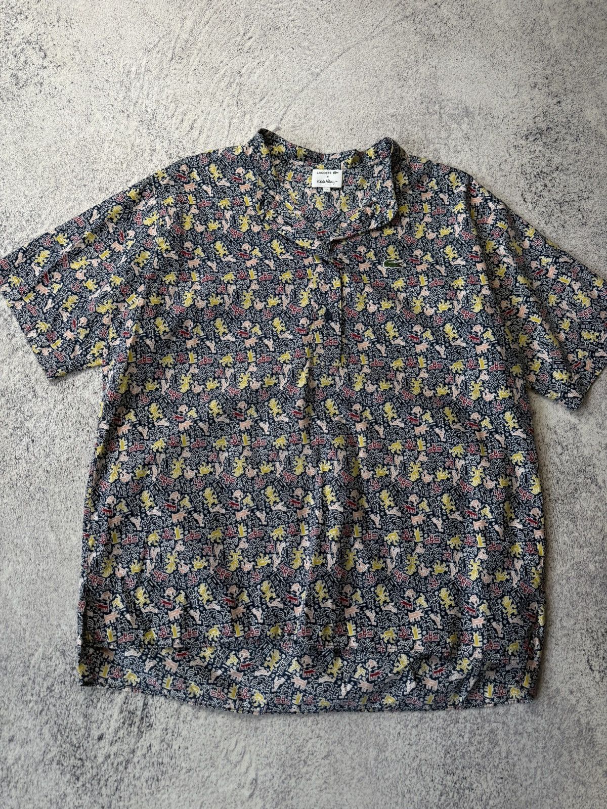 Japanese Brand Lacoste & Keith Haring Monogram Polo Shirt Y2K Size XS / US 0-2 / IT 36-38 - 6 Thumbnail
