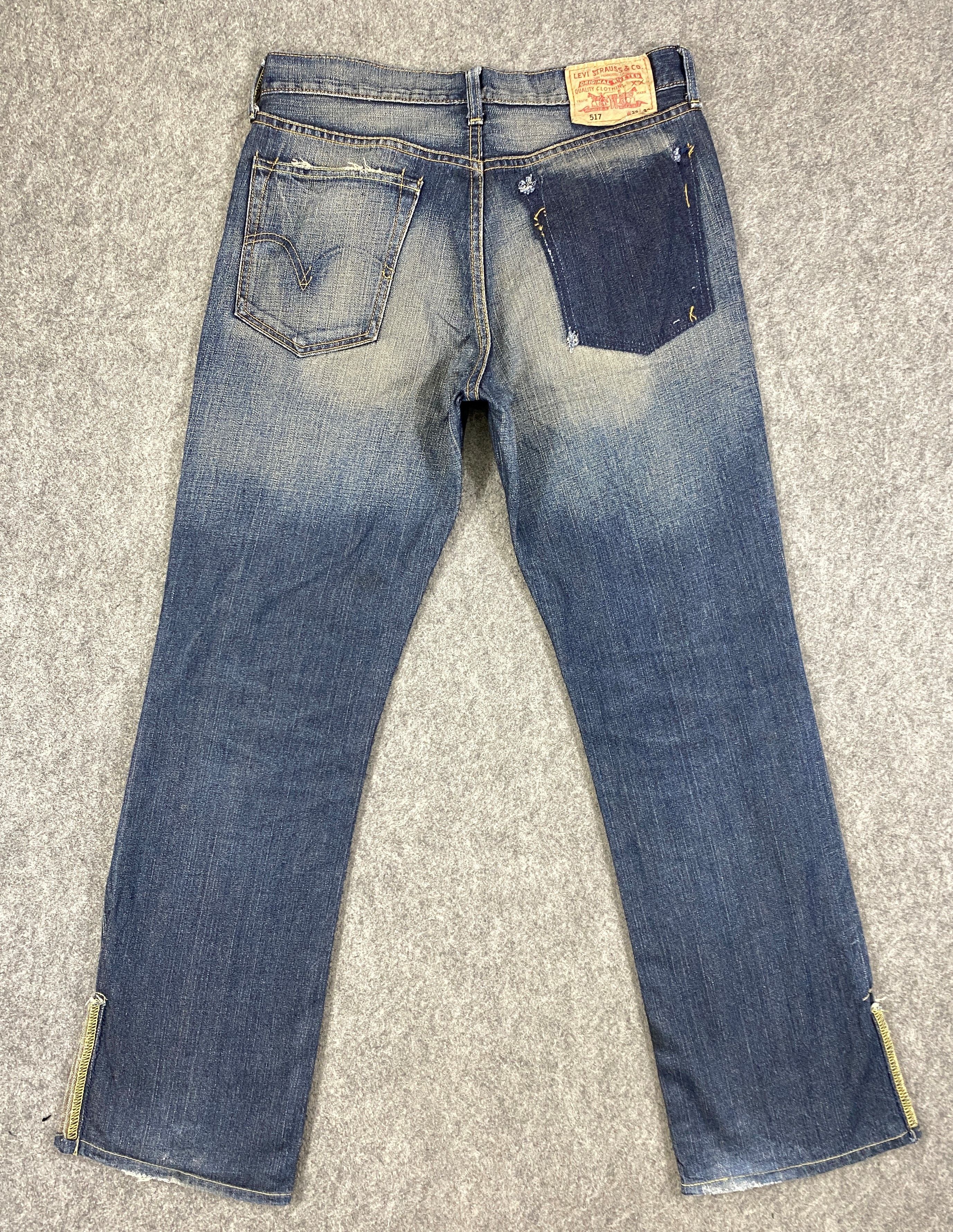 If Six Was Nine Faded Blue Vintage 517 Levis Flare Jeans 32x30 - JN3182 Size US 32 / EU 48 - 2 Thumbnail