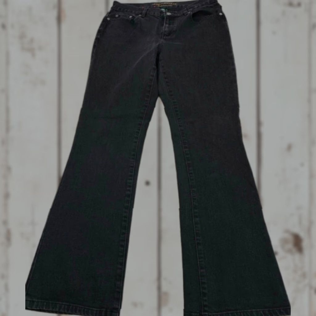 Ralph Lauren Lauren Ralph Lauren Jeans Women Bootcut Denim Black 6 Adult Regular 29" 30" Inseam 5786 Size 28" / US 6 / IT 42 - 1 Thumbnail