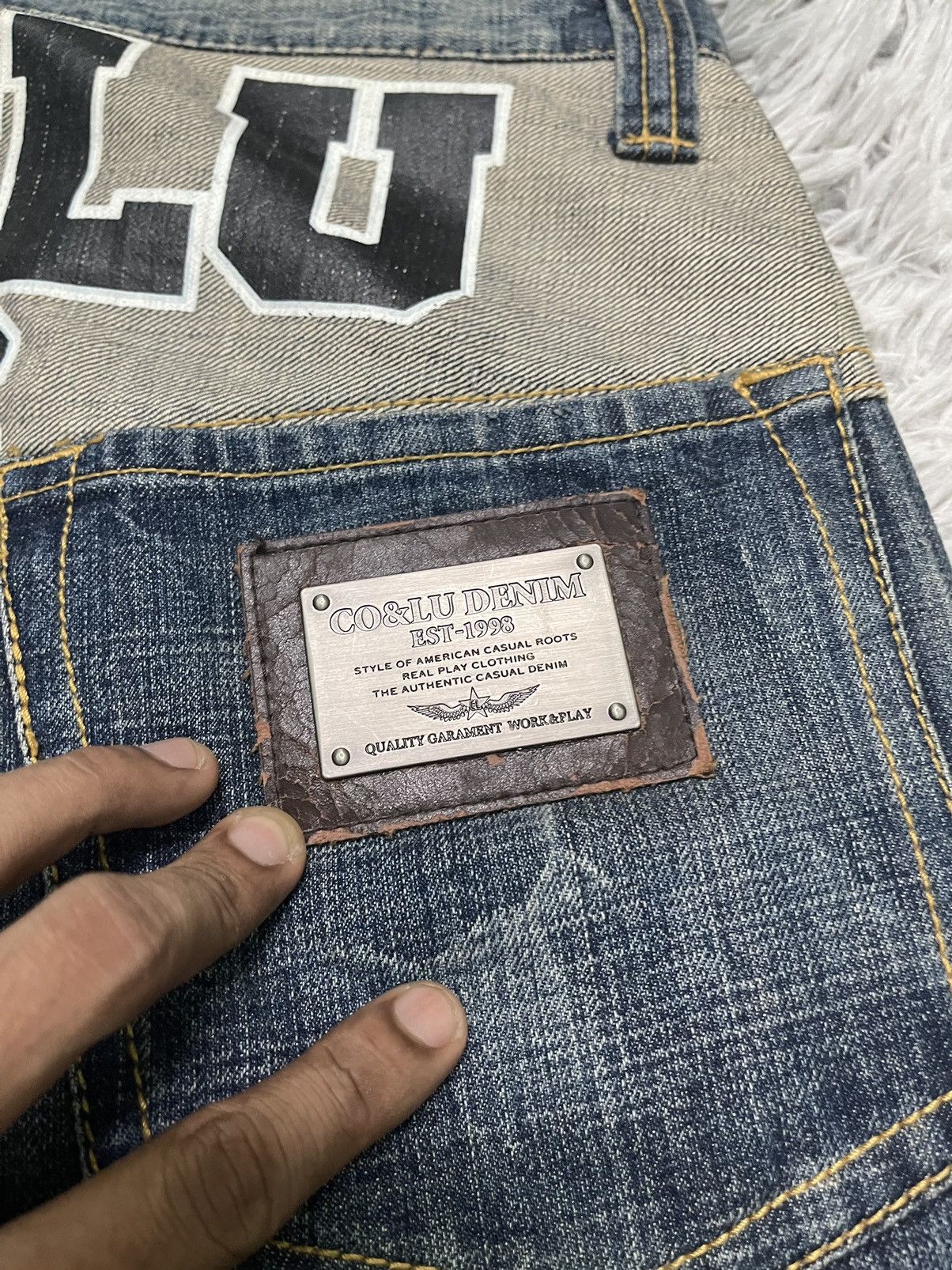 If Six Was Nine 2000s CO & LU PDENIM PANT RARE DESIGN Size US 30 / EU 46 - 14 Thumbnail