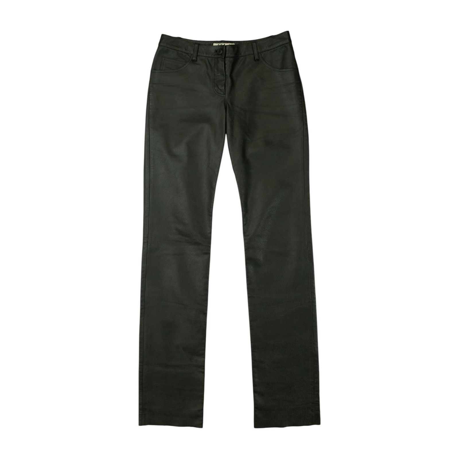Chloe by Phoebe Philo F/W 2002 Black Leather Trousers Size 26" / US 2 / IT 38 - 1 Thumbnail