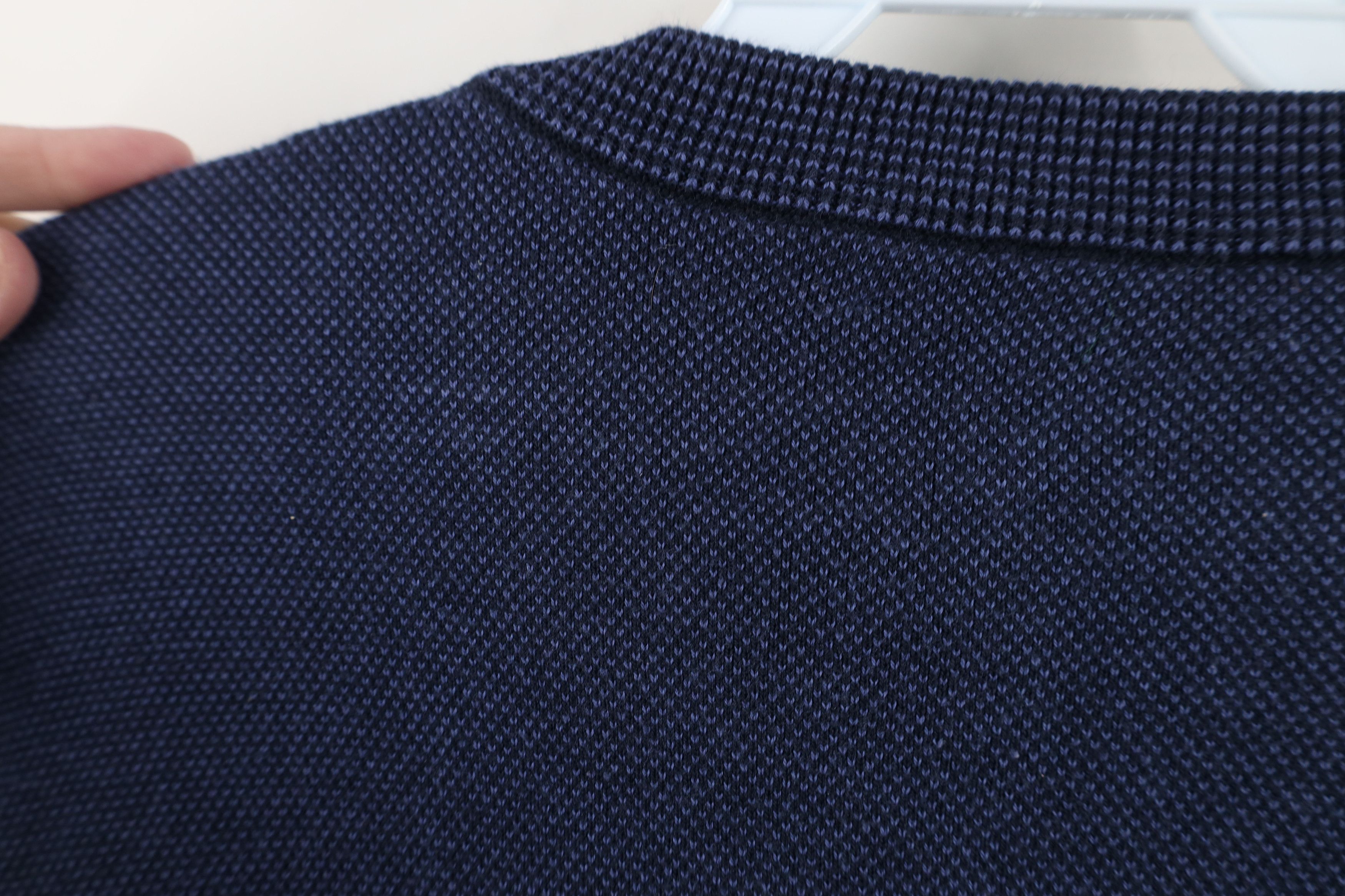 Vintage Vintage 90s Streetwear Blank Thermal Knit Sweater Vest Blue Size US L / EU 52-54 / 3 - 6 Thumbnail