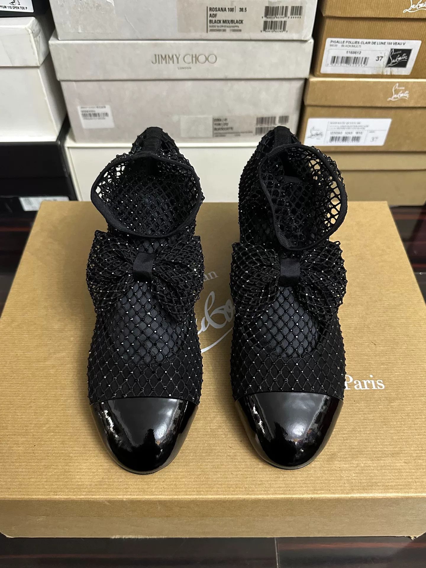 Chanel Chanel 2023 Black Bow Mesh Ankle Boots Size US 7.5 / IT 37.5 - 1 Thumbnail