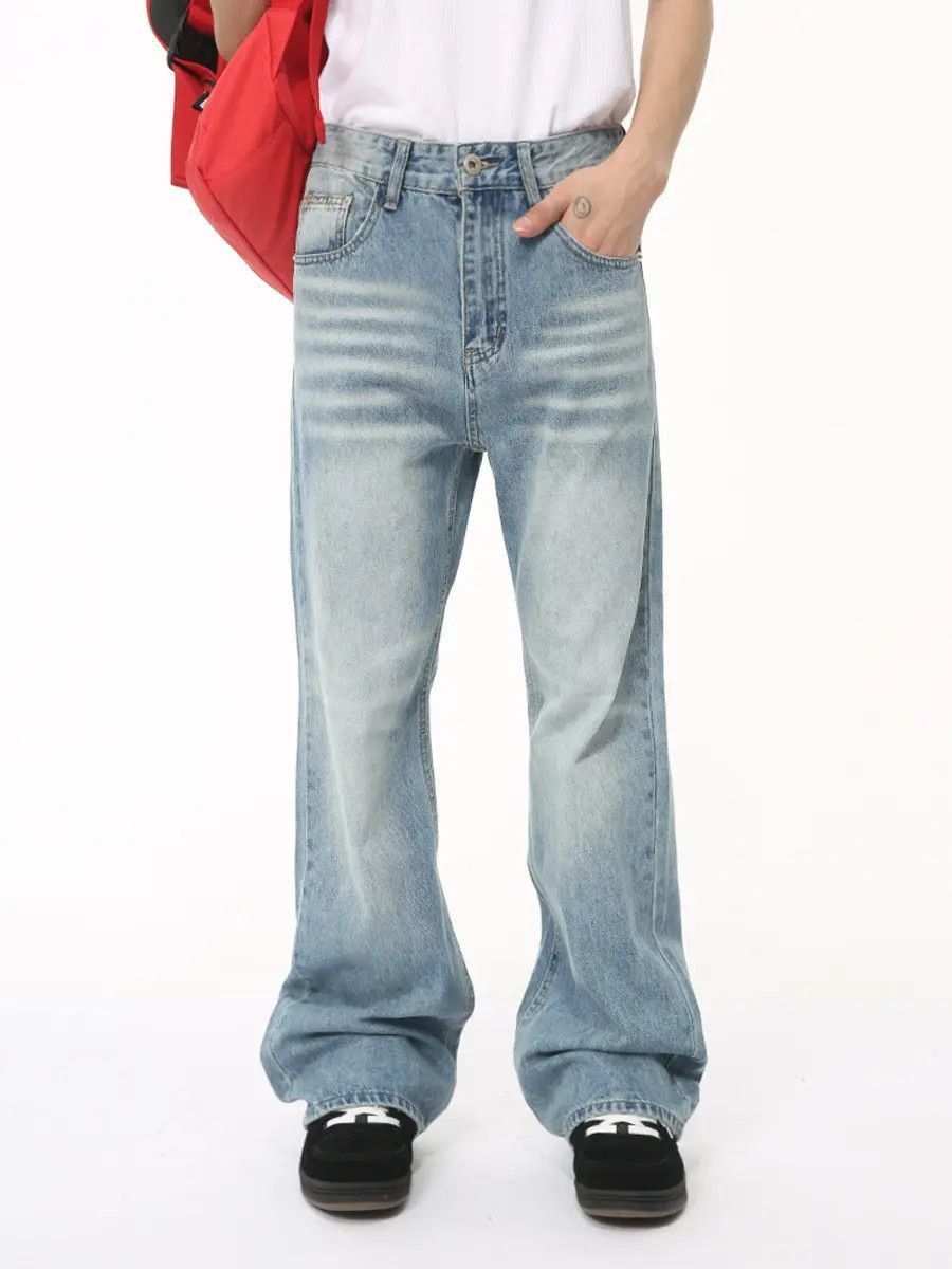 Japanese Brand Retro straight leg loose jeans Size US 32 / EU 48 - 4 Thumbnail