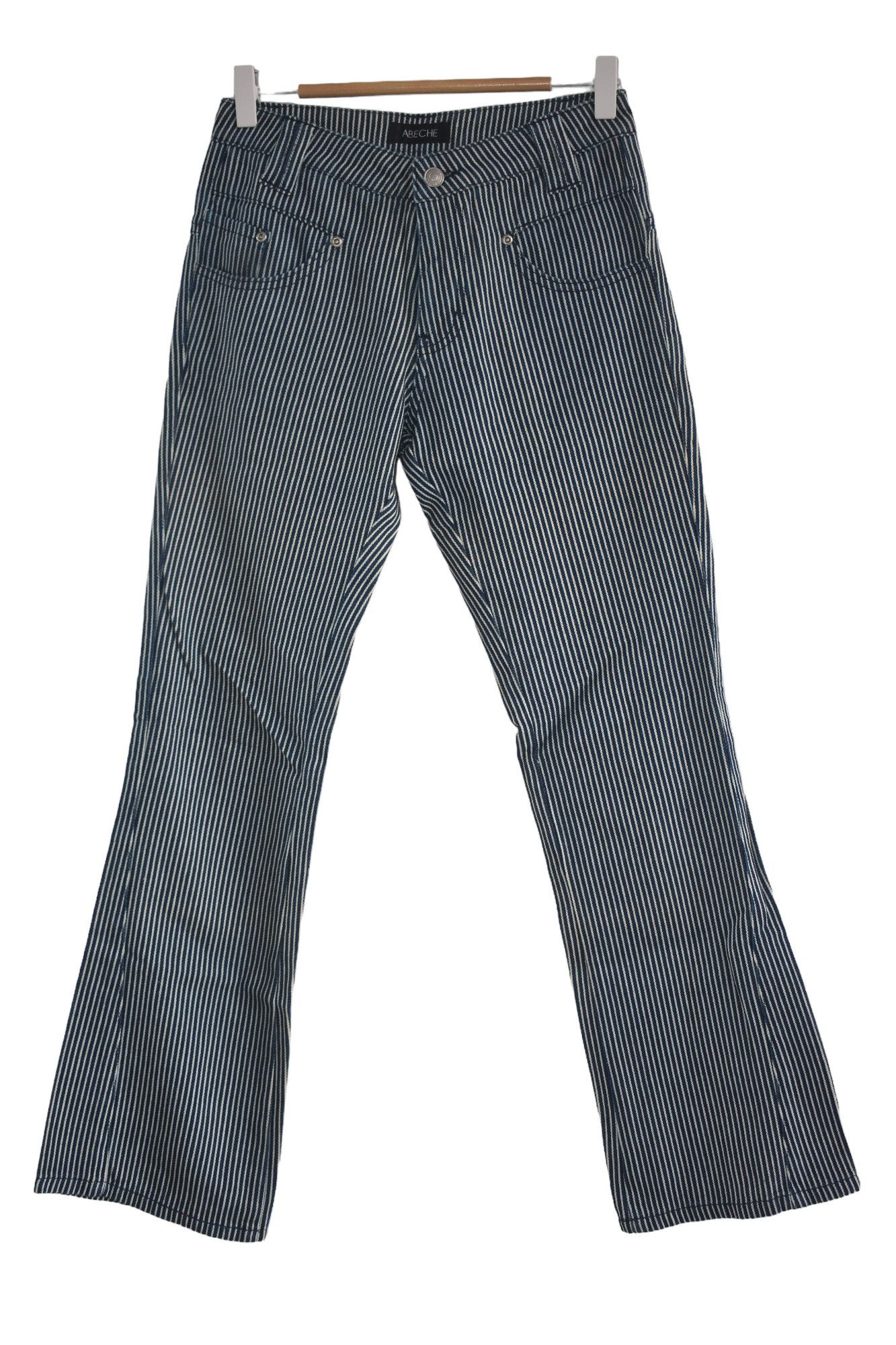 45RPM 生成り hickory stripe pants Fabric Collection: Indigo Hickory Stripe – Imperfects