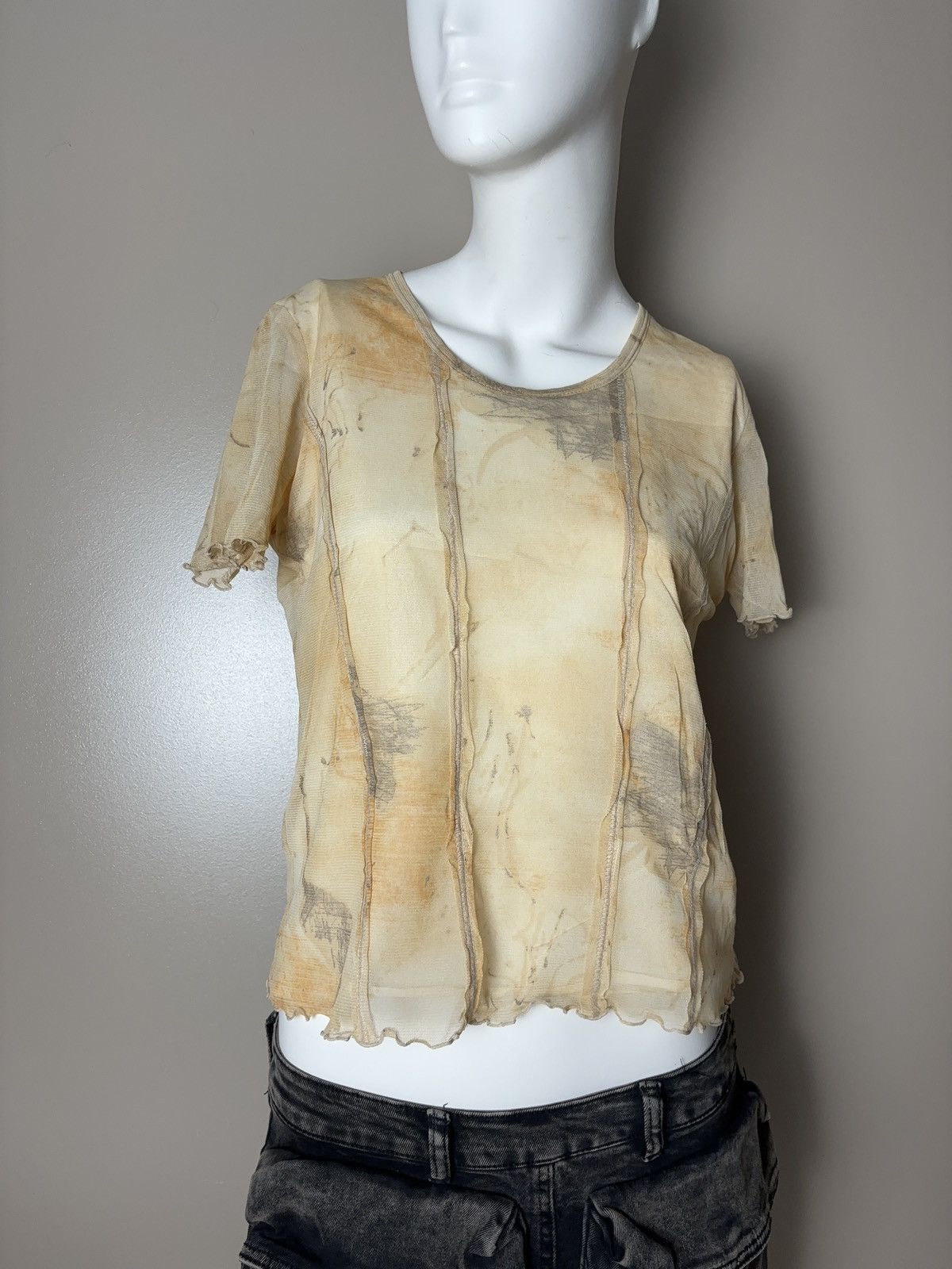 Vintage Mesh printed vintage t-shirt Size L / US 10 / IT 46 - 9 Thumbnail