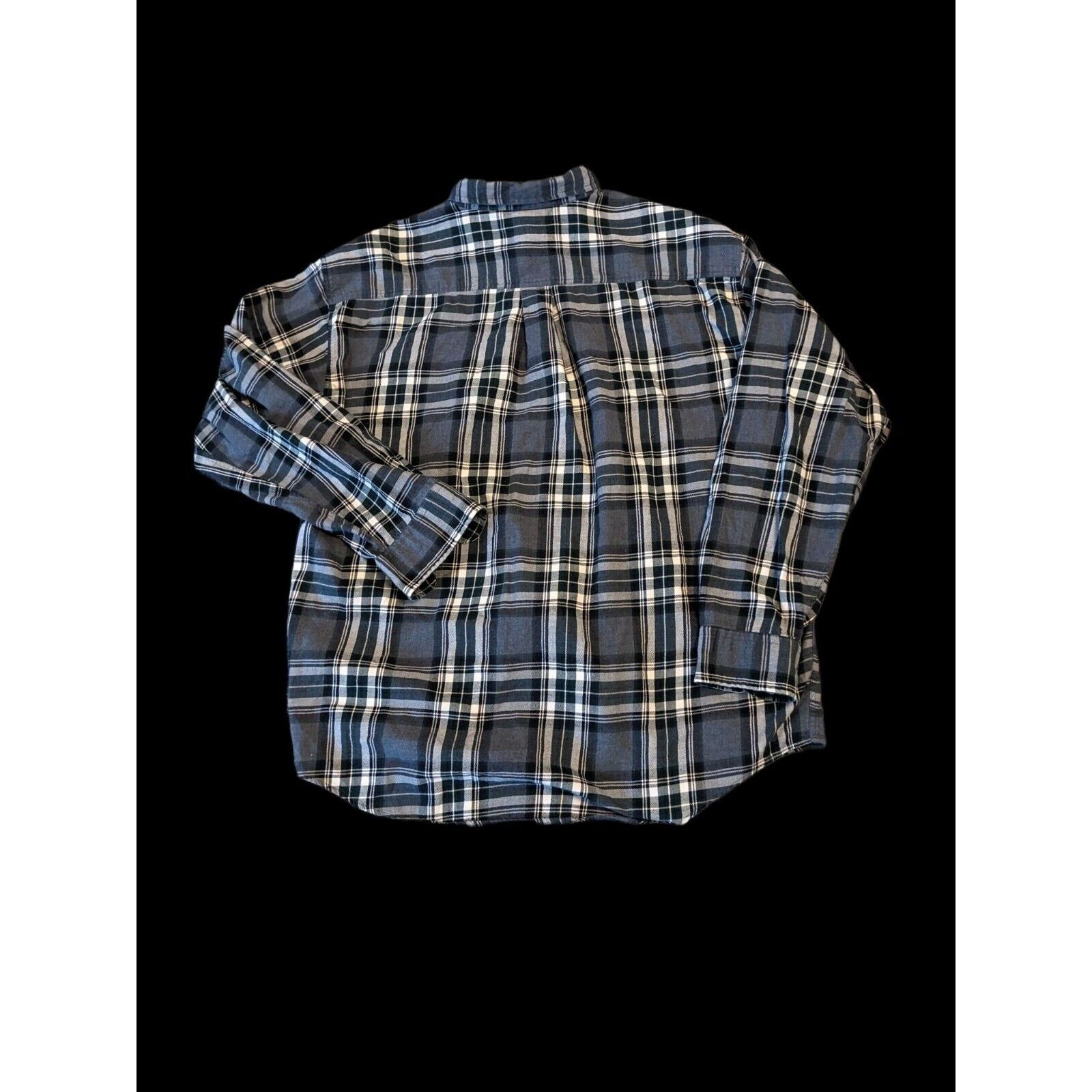J.Crew J Crew Plaid Flannel Xl Men's Shirt Grey, Black, White. Size US XL / EU 56 / 4 - 2 Thumbnail