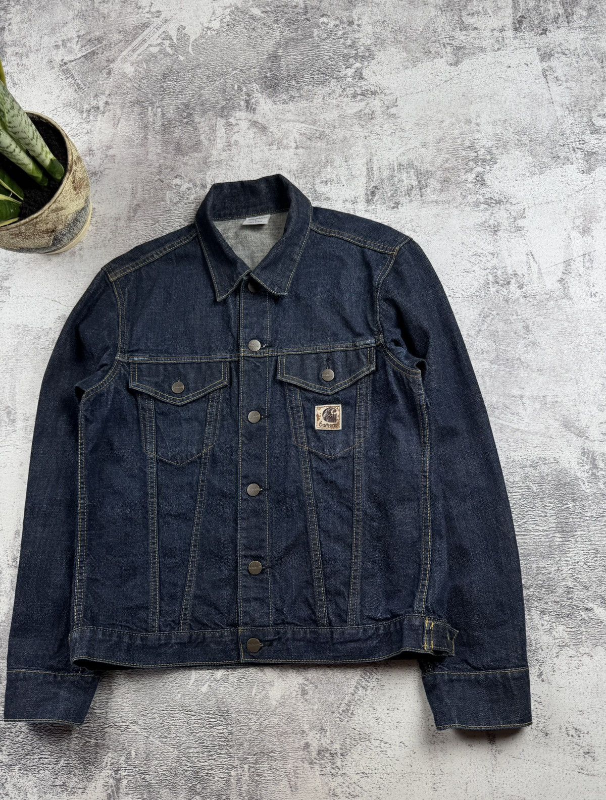 Carhartt Carhartt Denim Indigo USA Y2K Button Cotton Women’s Large Blazer Coat Jacket Size L / US 10 / IT 46 - 3 Thumbnail
