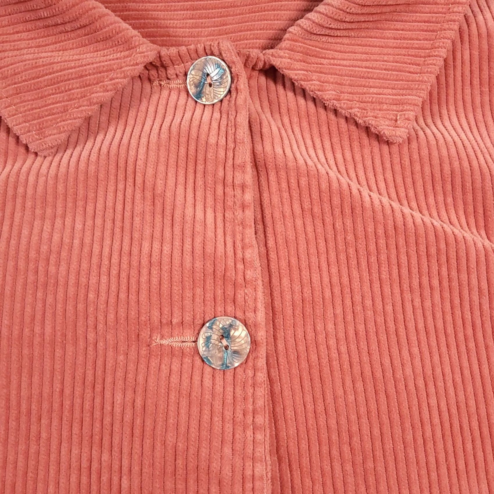 Vintage VINTAGE Woman Within Shacket Women's Plus 3X Pink Corduroy Coat Chore Jacket Lagenlook Shacket Size XXL / US 16-18 / IT 52-54 - 3 Thumbnail