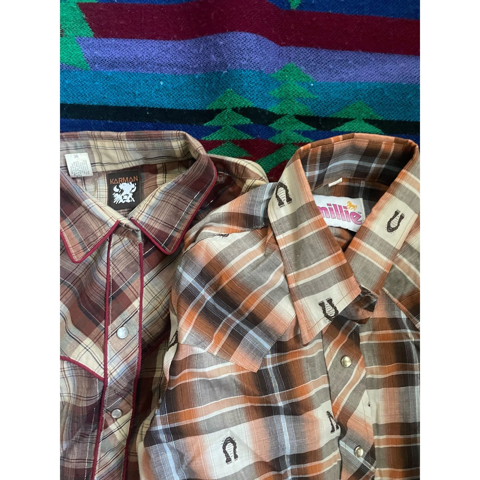 Addict Clothes Japan × Rockmount Ranch Wear Vintage women western pearl snaps long sleeves small/medium Size M / US 6-8 / IT 42-44 - 6 Thumbnail