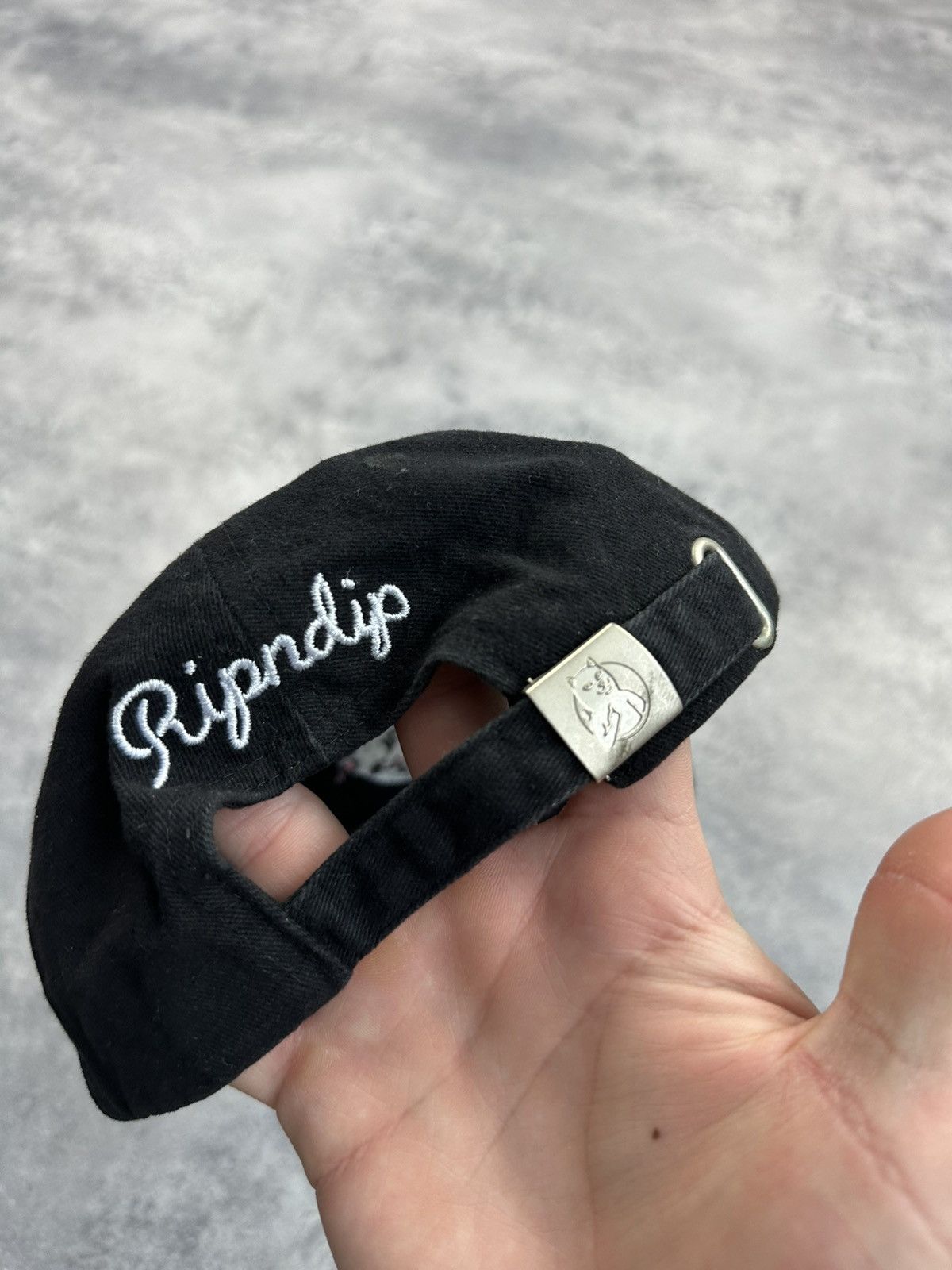 RIPNDIP Rip N Dip Cap Embroidered Centre Logo Cat Black Baseball Hat Size ONE SIZE - 11 Thumbnail
