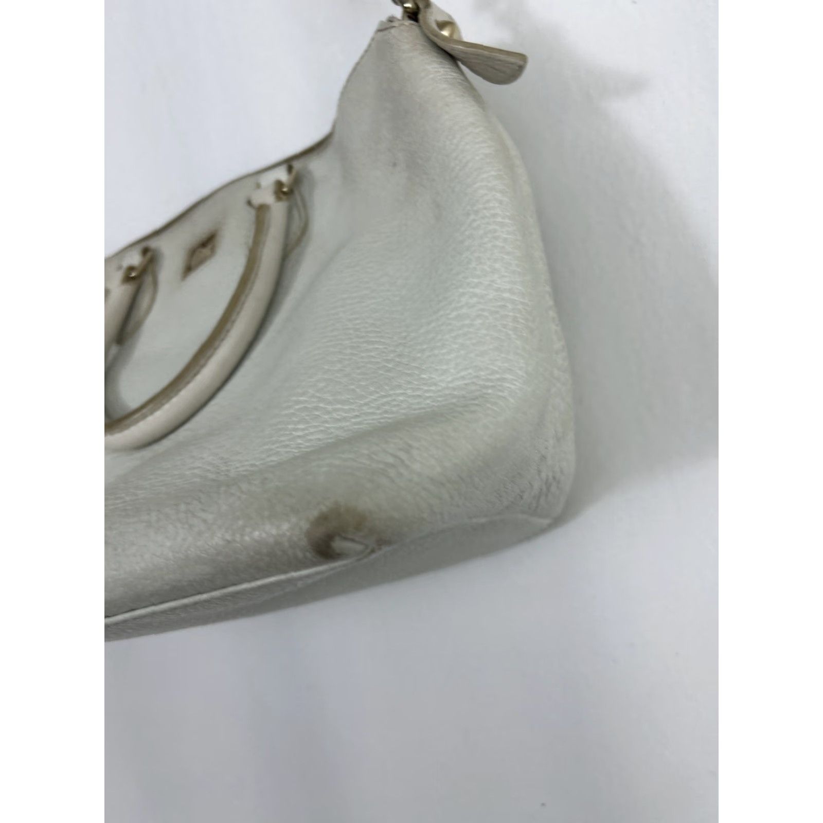 Dooney & Bourke VINTAGE Dooney & Bourke Pebbled Ivory Large Hobo Bag Double Handles Women Stains Size ONE SIZE - 5 Thumbnail