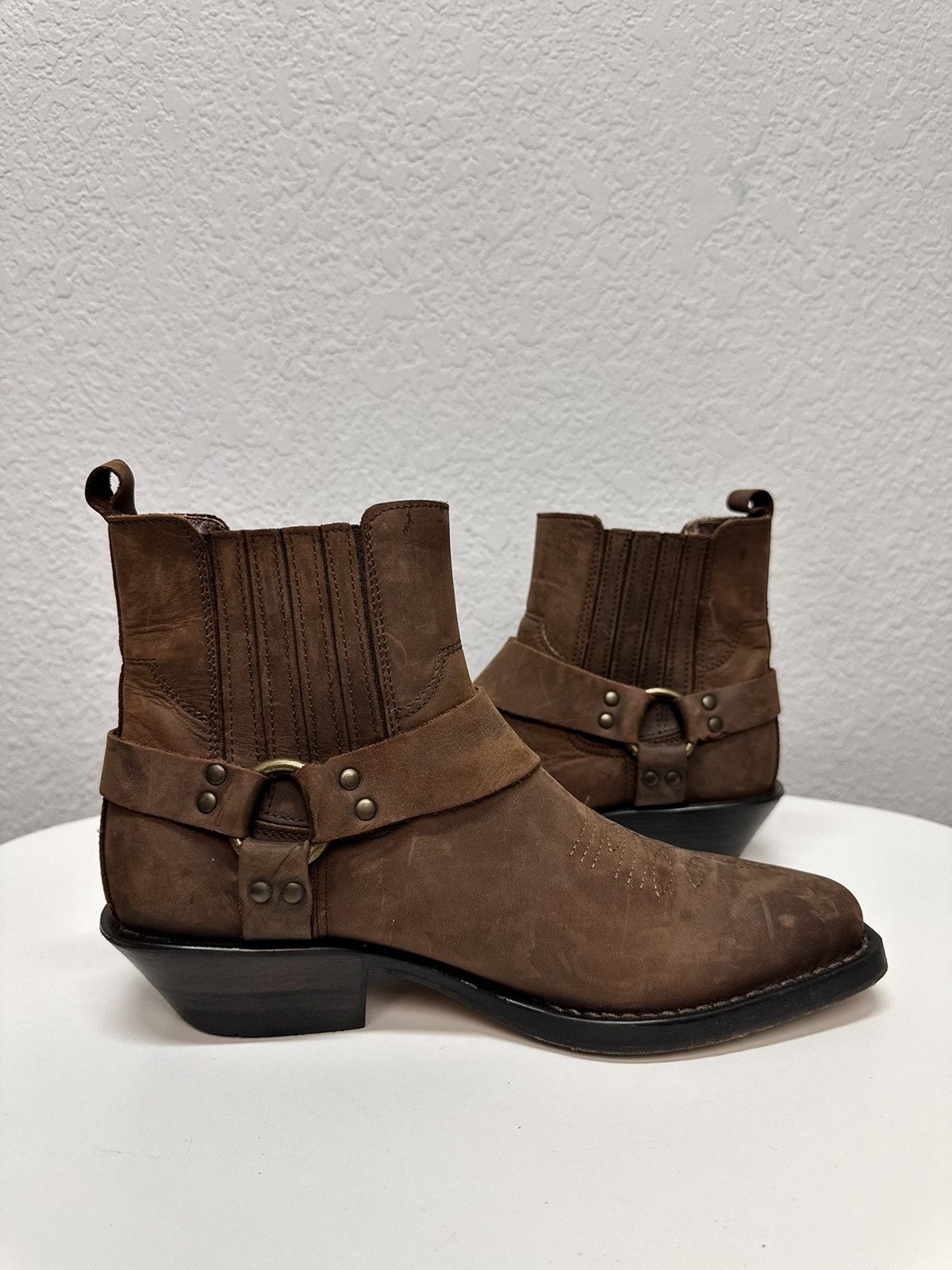 Western Rise Vintage Brown Western Style Ankle Boots As 98 Size 40 Size US 7 / EU 40 - 1 Thumbnail