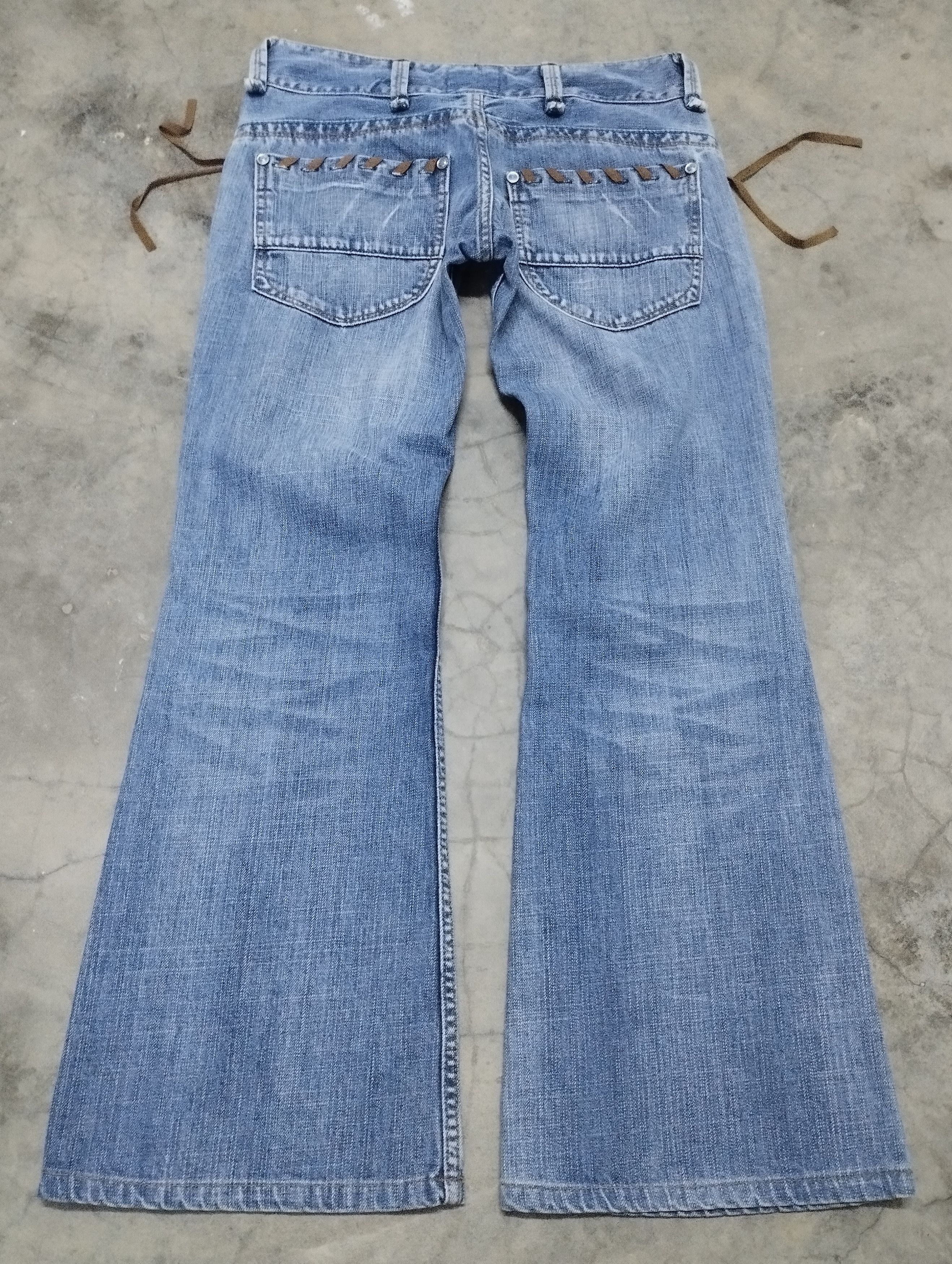 Super Flares Jeans Japan Blue Wash Back Number Bootcut Jeans