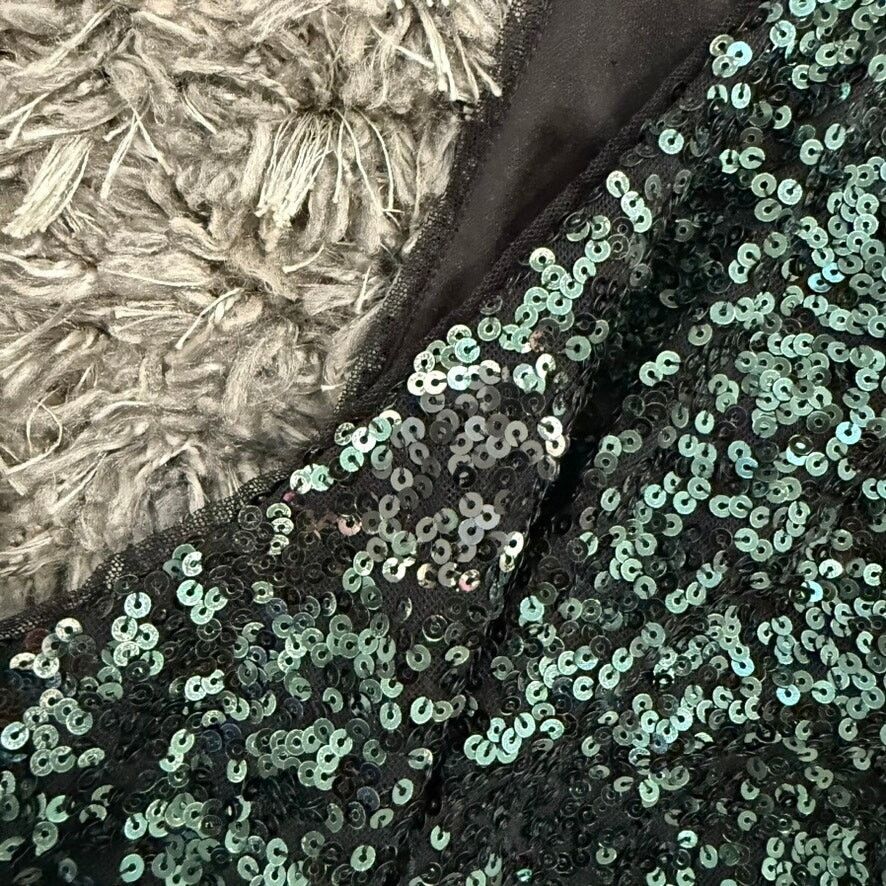 Badgley Mischka Badgley Mischka Halter Neck Sequin Gown in Green, Size US 12 Size XL / US 12-14 / IT 48-50 - 7 Thumbnail