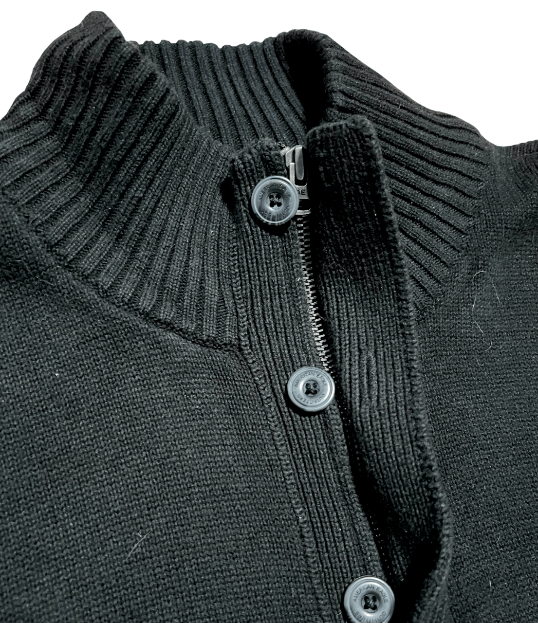 American Eagle Outfitters American Eagle Athletic Fit 3 Button Quarter Zip Sweater Size US XL / EU 56 / 4 - 3 Thumbnail