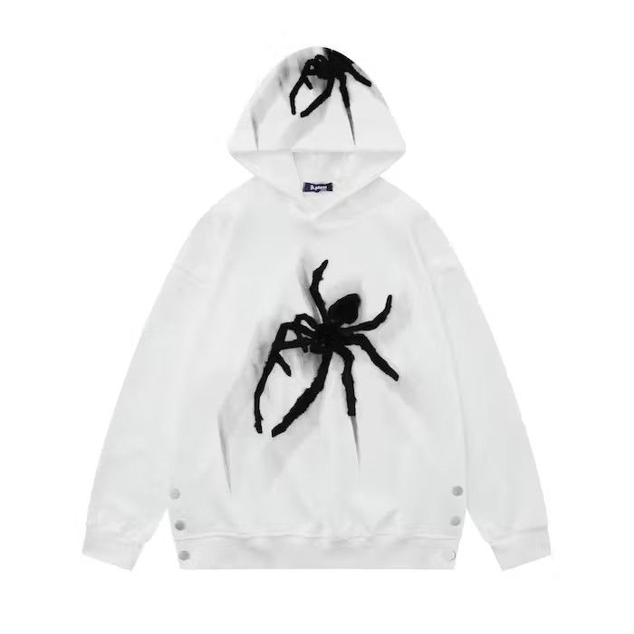 Japanese Brand Spider Embroidery Graphic White Hoodie Size US L / EU 52-54 / 3 - 1 Thumbnail