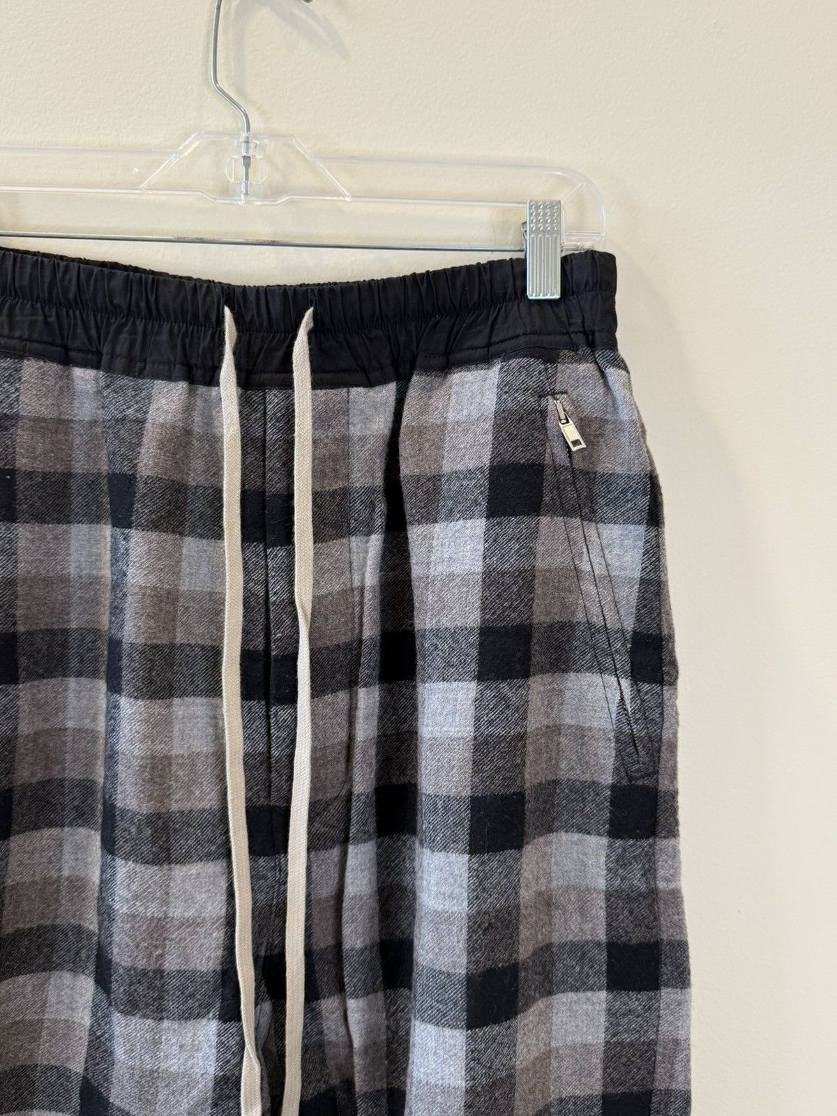 Rick Owens "TRACK PANTS" // LARRY // Plaid Wool Joggers Size US 30 / EU 46 - 2 Thumbnail
