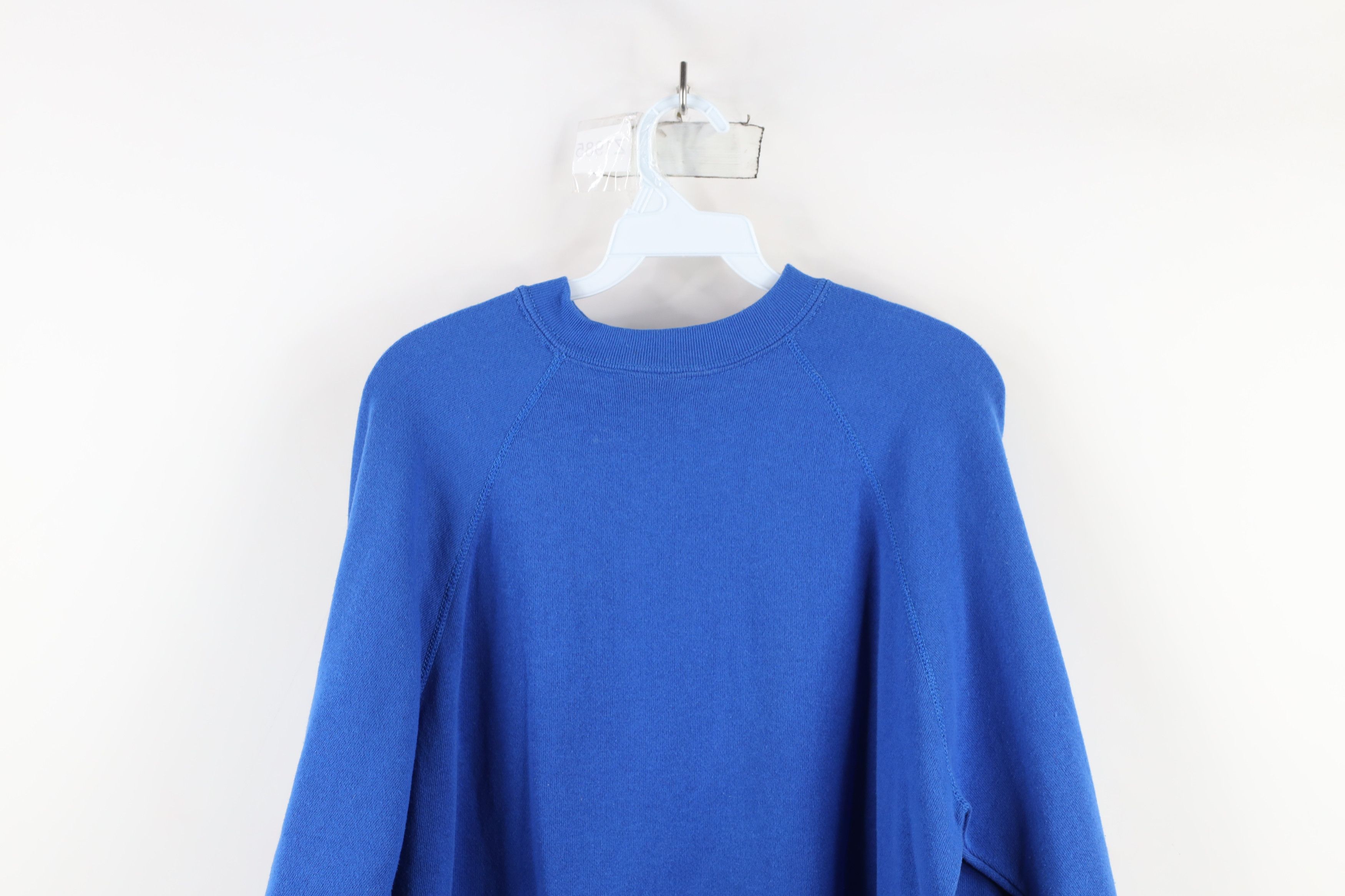 Vintage Vintage 90s Streetwear Crewneck Sweatshirt Royal Blue USA Size US L / EU 52-54 / 3 - 10 Thumbnail