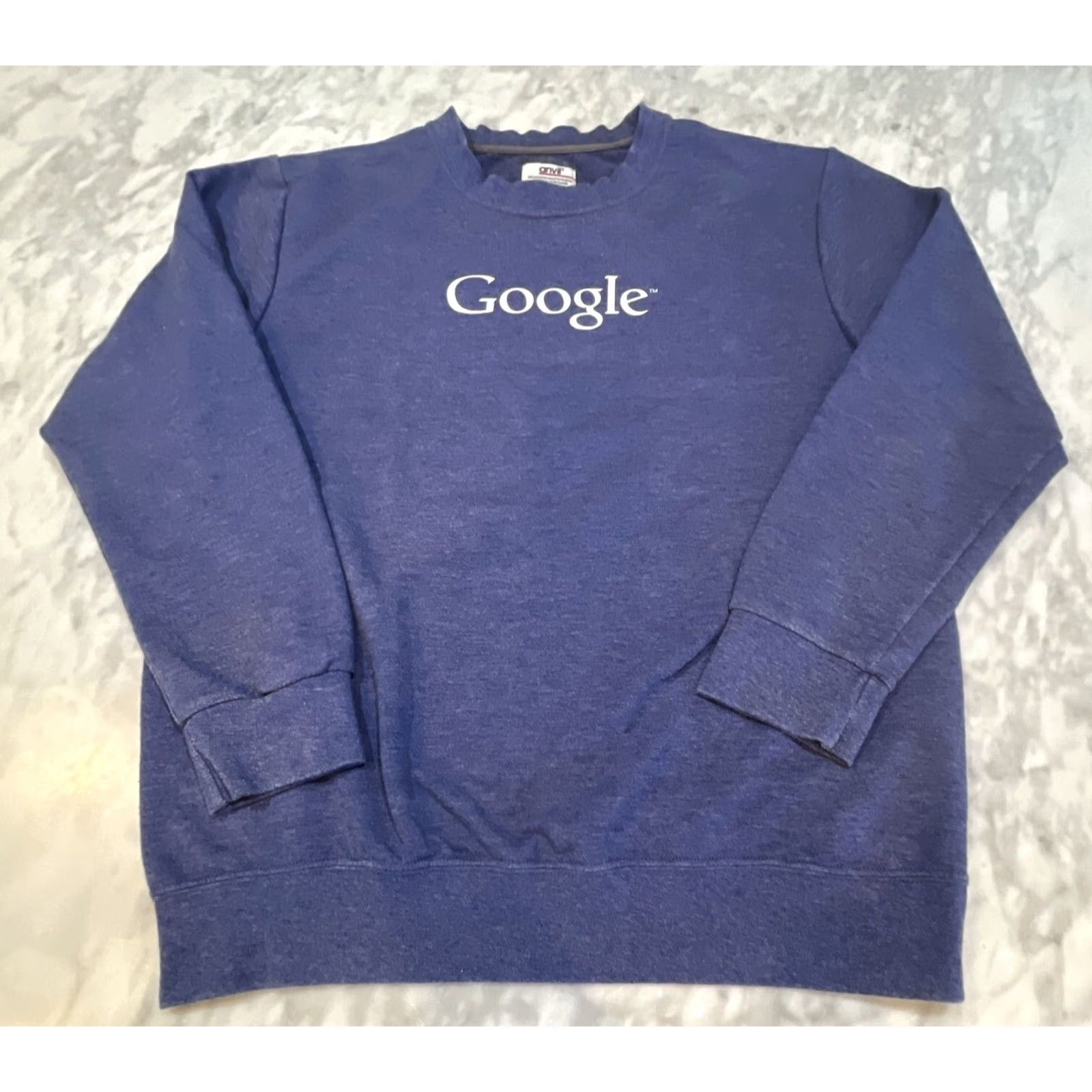 Anvil VINTAGE Anvil Sweatshirt Men L Crew Neck Long Sleeve Blue Google Logo 90s Mens Pullover Lightweight Lightweight 90s (Note: Avoid duplication) Size US L / EU 52-54 / 3 - 3 Thumbnail
