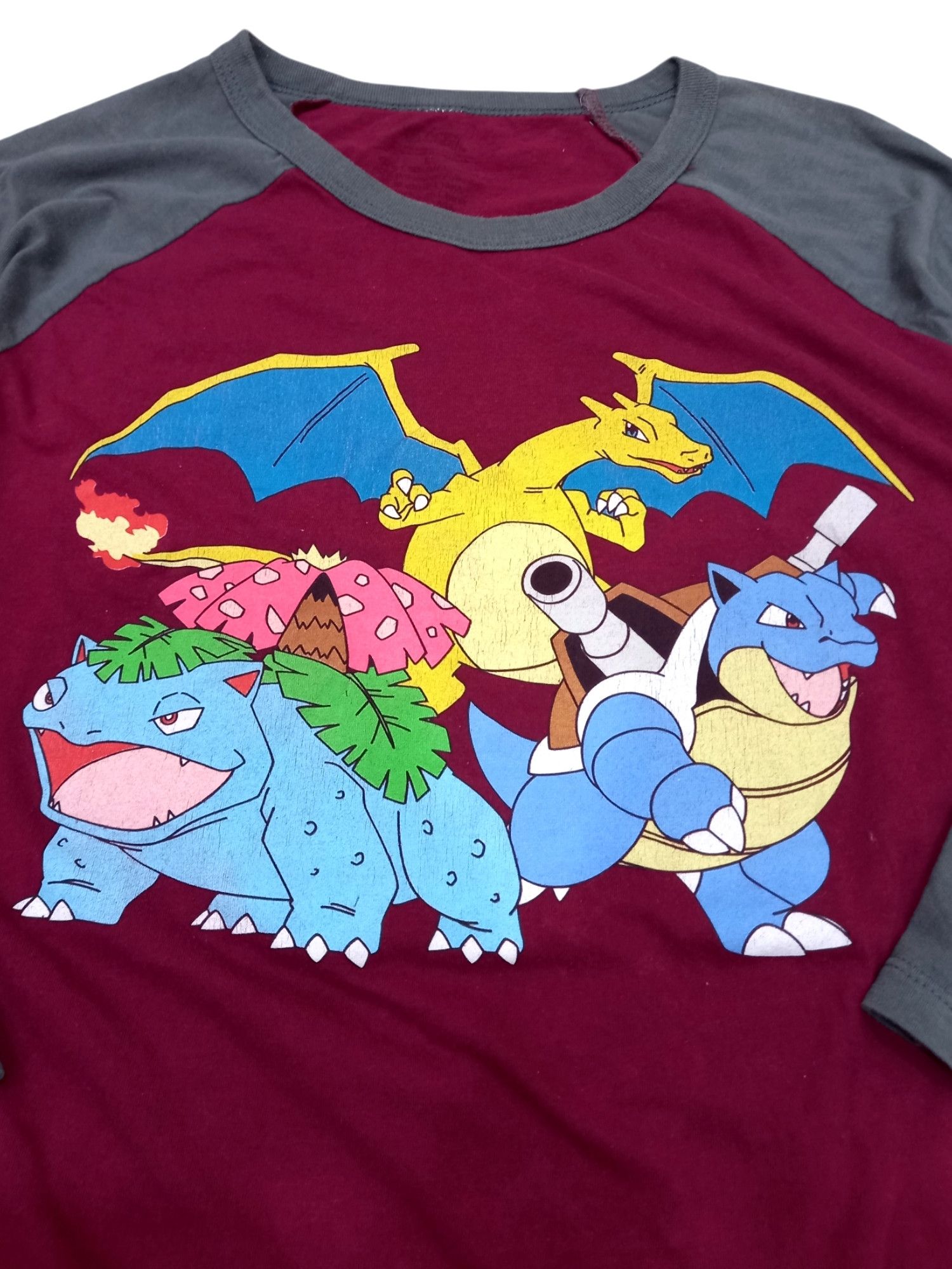 Anime × Japanese Brand × Pokemon Pokemon "Venusaur, Charizard, & Blastoise" OG Monster Raglan Size US L / EU 52-54 / 3 - 2 Thumbnail