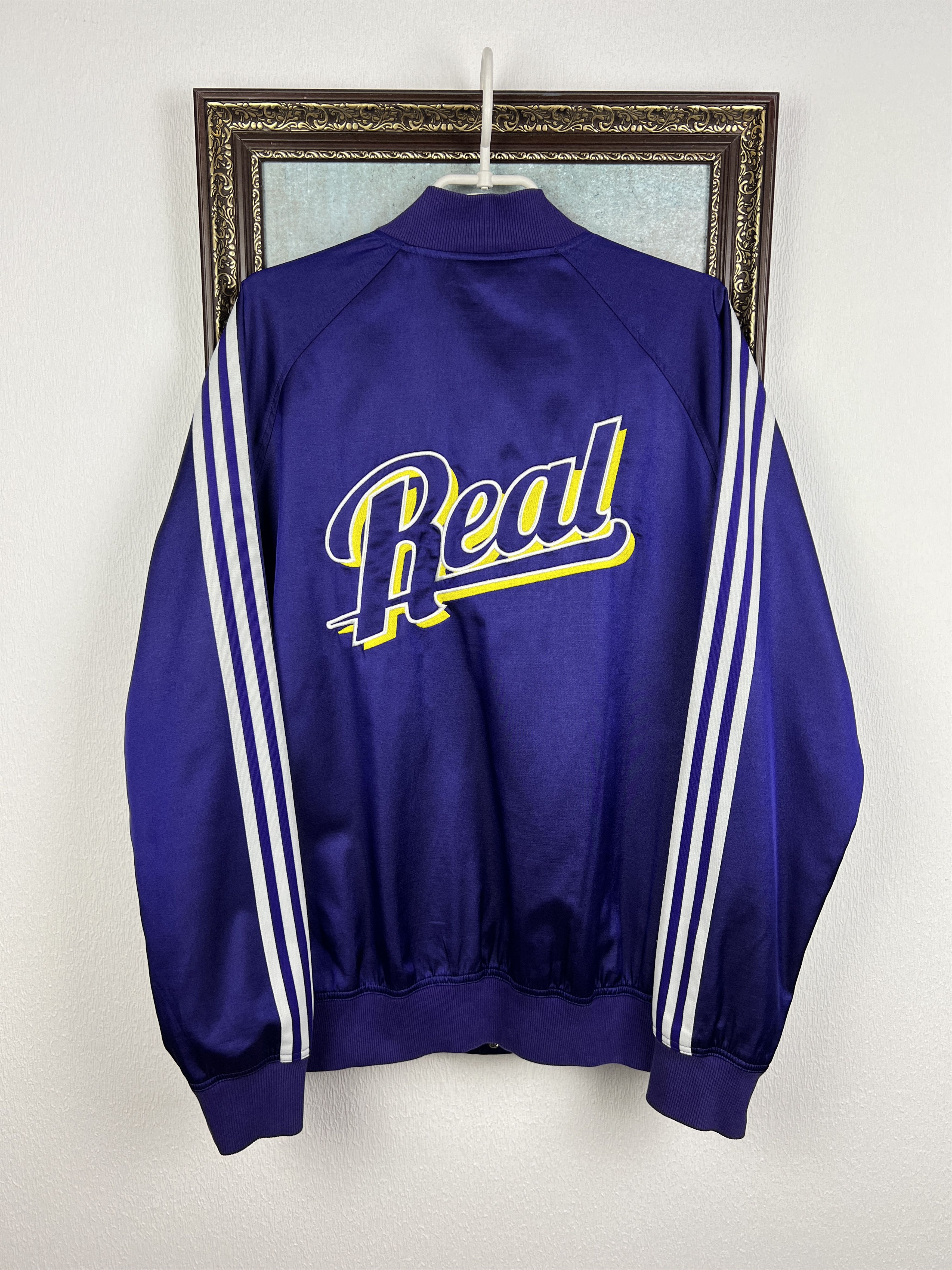 Adidas Originals Real Madrid Football Satin Jacket Bomber Track Top Size US XL / EU 56 / 4 - 1 Thumbnail
