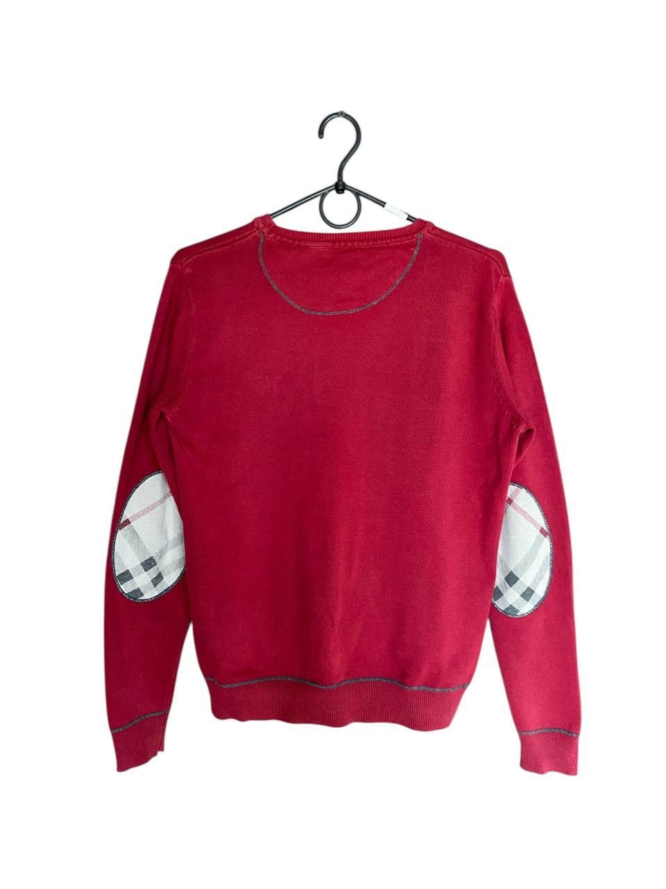 Burberry Burberry Brit cotton knit sweater red nova check elbow patch Size US S / EU 44-46 / 1 - 11 Thumbnail