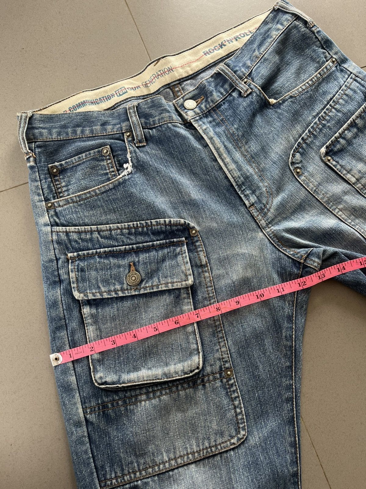 PPFM JAPANESE PPFM BONDAGE MULTI POCKET ZIPPER DENIM PANTS Size US 32 / EU 48 - 12 Thumbnail