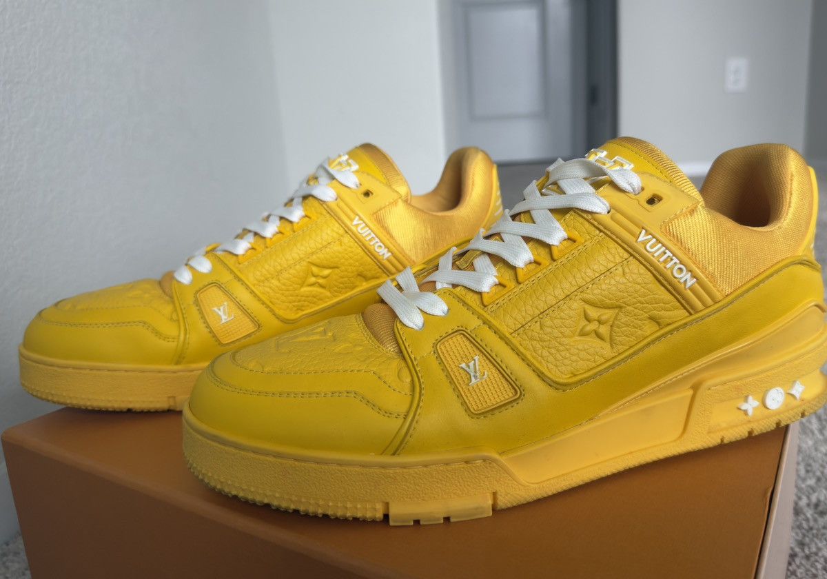Louis Vuitton Louis Vuitton Yellow Embossed Monogram Trainer Size US 10 / EU 43 - 2 Thumbnail