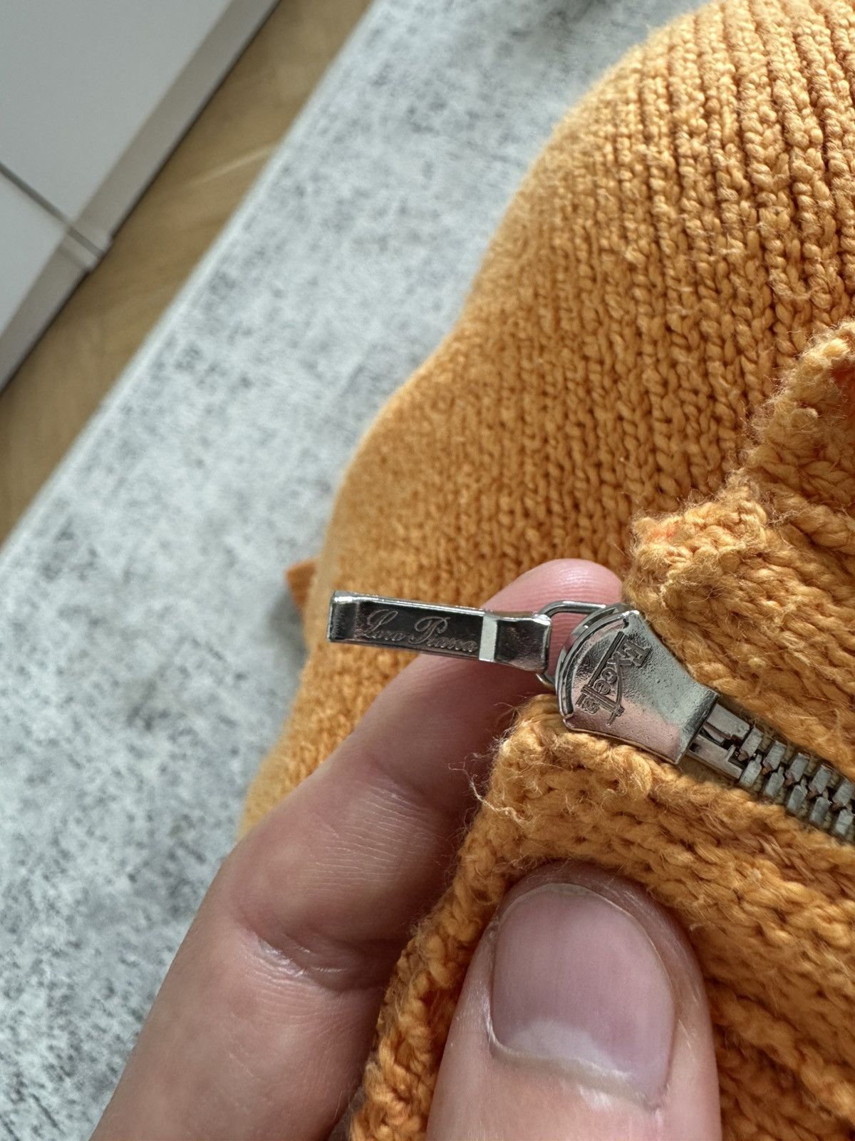 Loro Piana Loro Piana High Quality Orange Zip Sweater Knit Old Money Size US XL / EU 56 / 4 - 10 Thumbnail