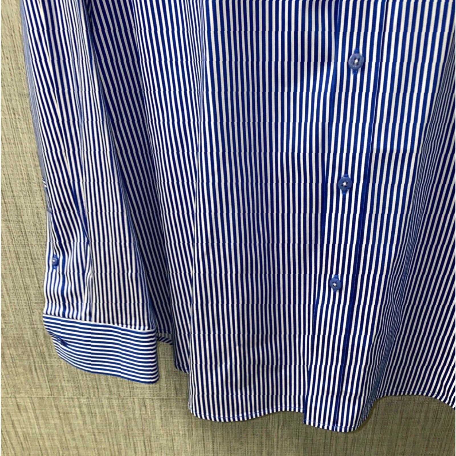Robert Graham Robert Graham Shirt Mens 3XL Blue White Striped Button-Front Long Sleeve Casual Shirt Size US XXL / EU 58 / 5 - 4 Thumbnail