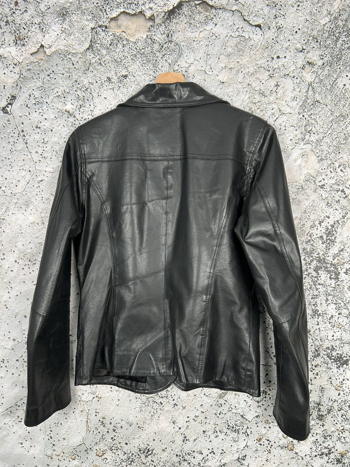 Genuine Leather Vintage Avant Garde Leather Jacket 90s Grunge Punk Rock Size US L / EU 52-54 / 3 - 4 Thumbnail