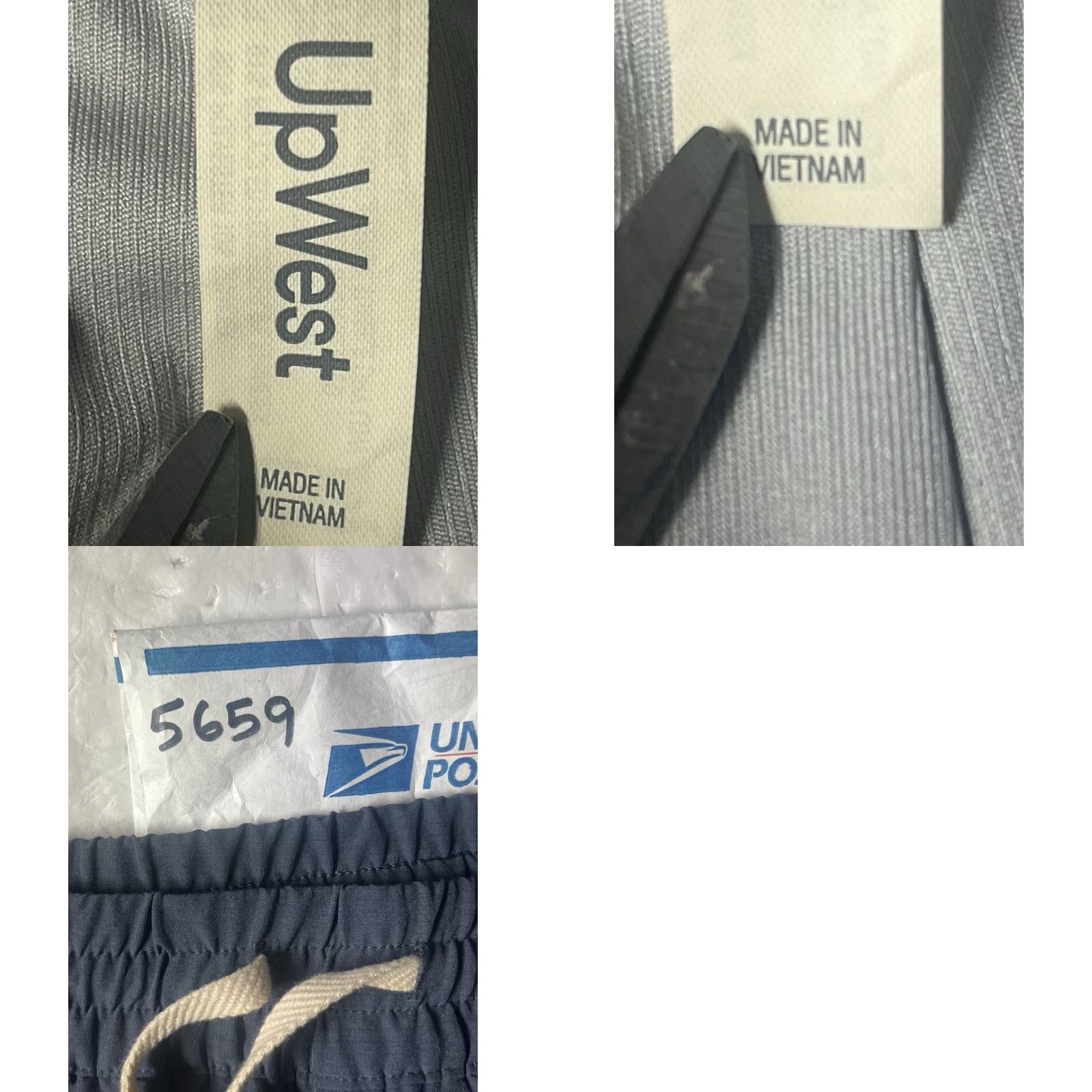 Vintage UpWest Shorts Bermuda Mens Gray Size M Drawstring Pockets See Measurements Size US 31 - 8 Thumbnail