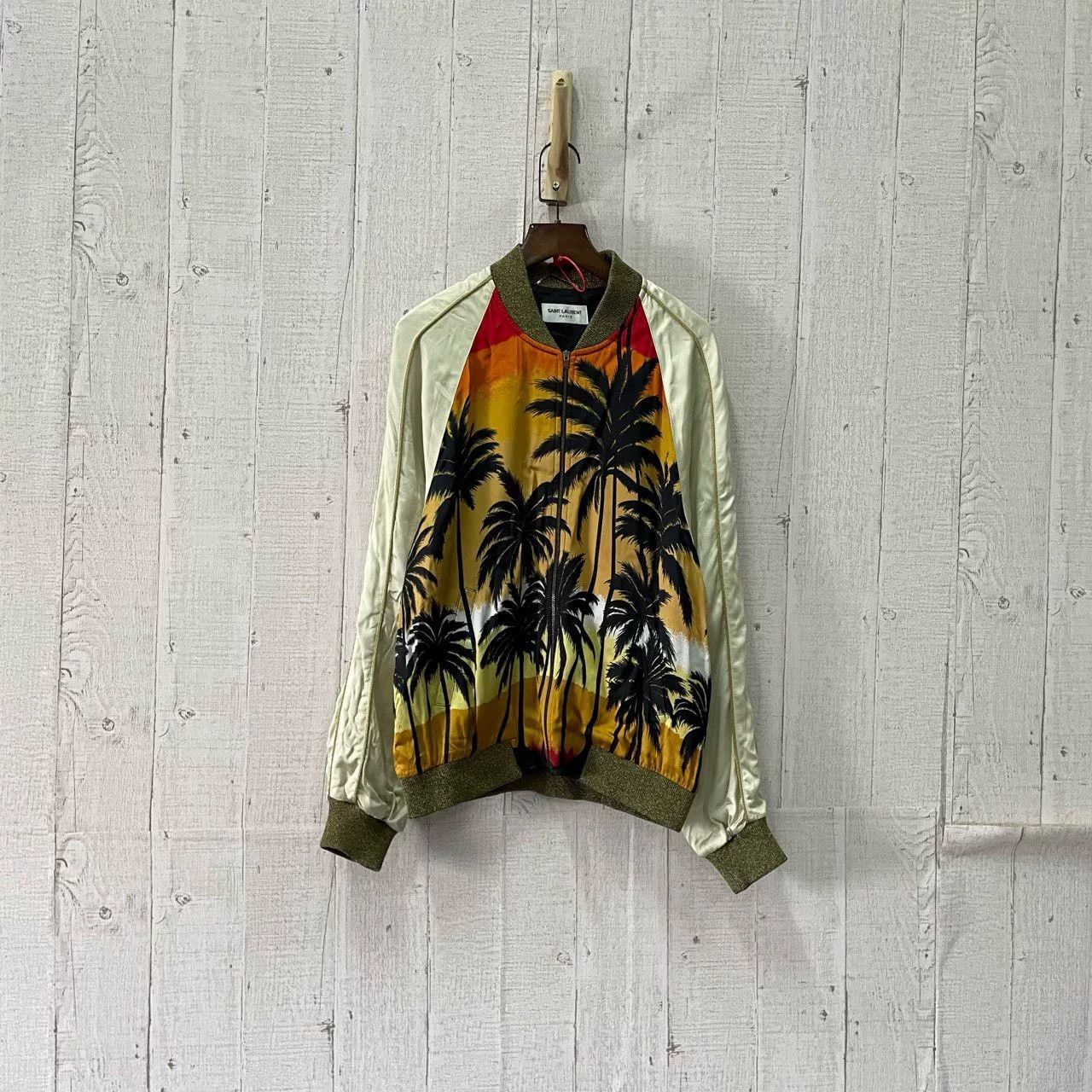 saint laurent palm tree bomber jacket