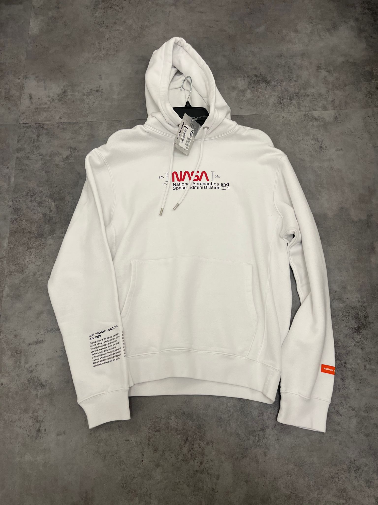 Heron Preston o1c11t2y0823 Nasa Hoodie Hooded Sweatshirt in White Grailed