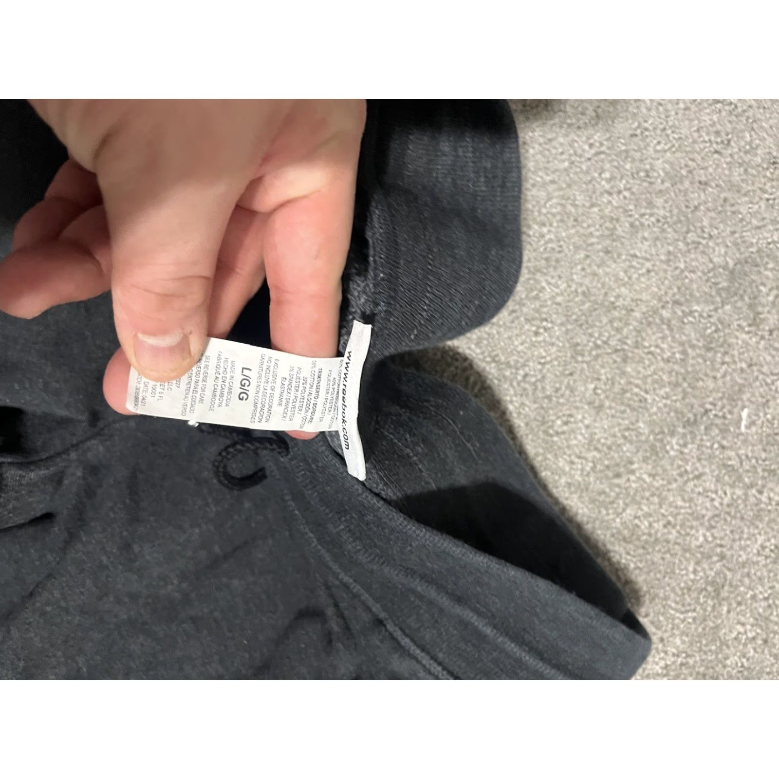 Reebok REEBOK Cozy Fleece Jogger Sweatpants Pockets Size Large Black Gray Women Pants L Pockets Sweatpants Size 36" / US 14 / IT 50 - 5 Thumbnail