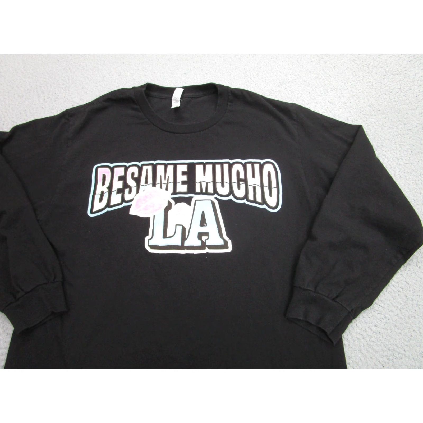 Gildan Besame Mucho Fest Shirt Mens Large Black 2023 LA Lineup Mana Los Bukis Concert Size US L / EU 52-54 / 3 - 2 Thumbnail