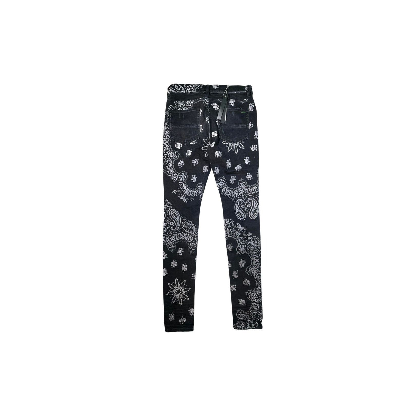 Amiri Amiri "Bandana Flocked" Black Wash Jeans Size US 33 - 2 Thumbnail