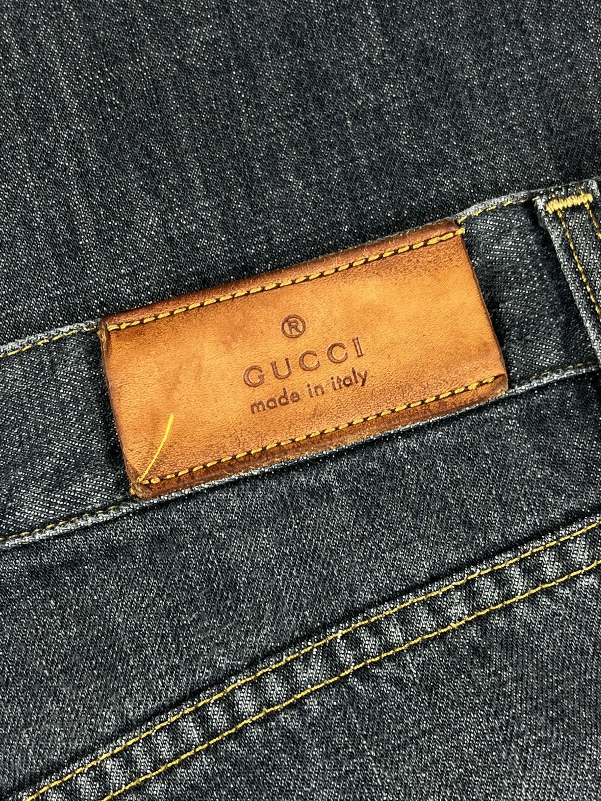 Gucci Gucci Tom Ford Vintage Wide Leg Bootcut Denim Jeans Gray Size US 34 / EU 50 - 6 Thumbnail