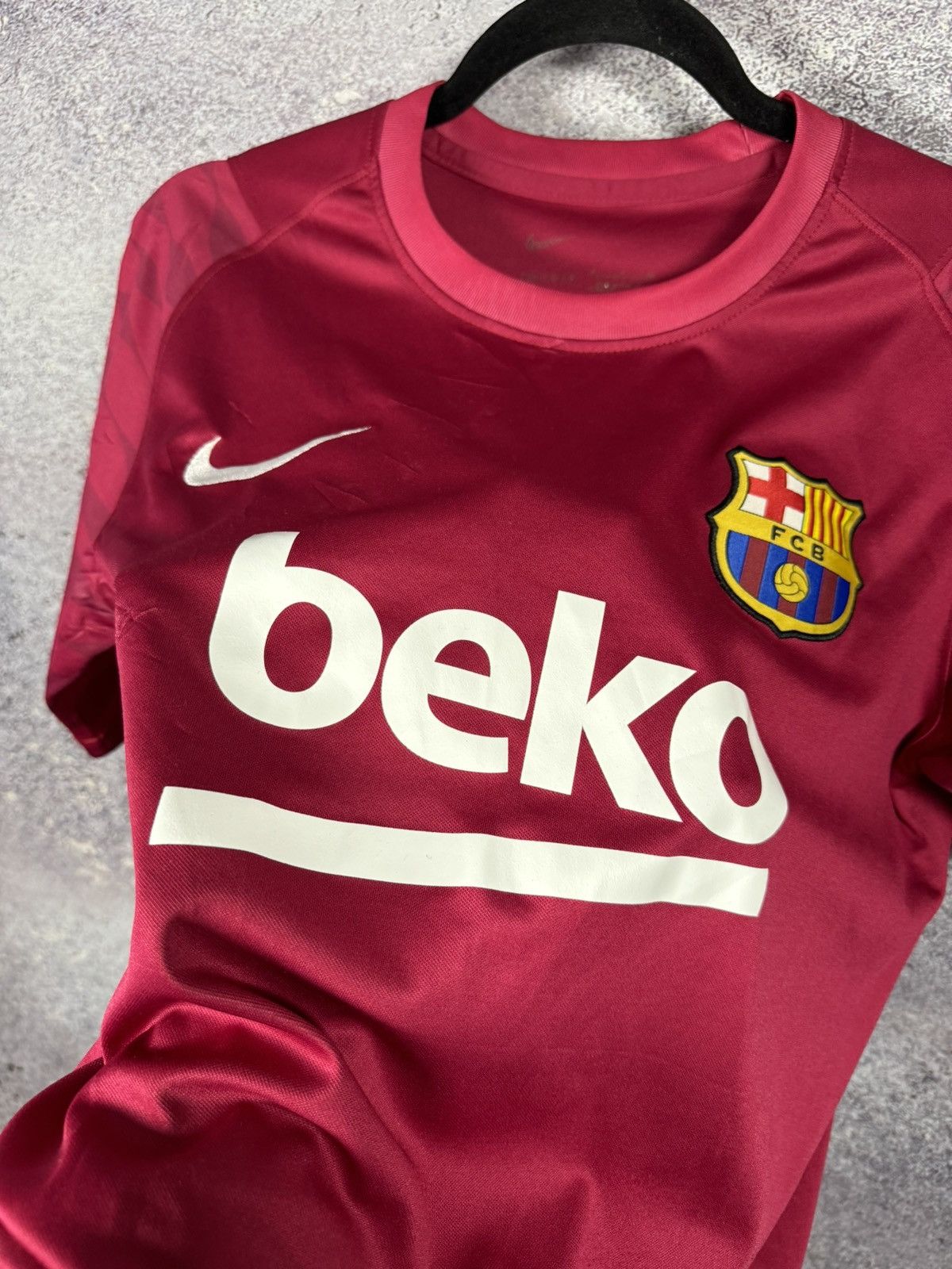 Nike × Vintage Vintage Barcelona Training Pre Match Nike Jersey Blokcore S Size US S / EU 44-46 / 1 - 6 Thumbnail