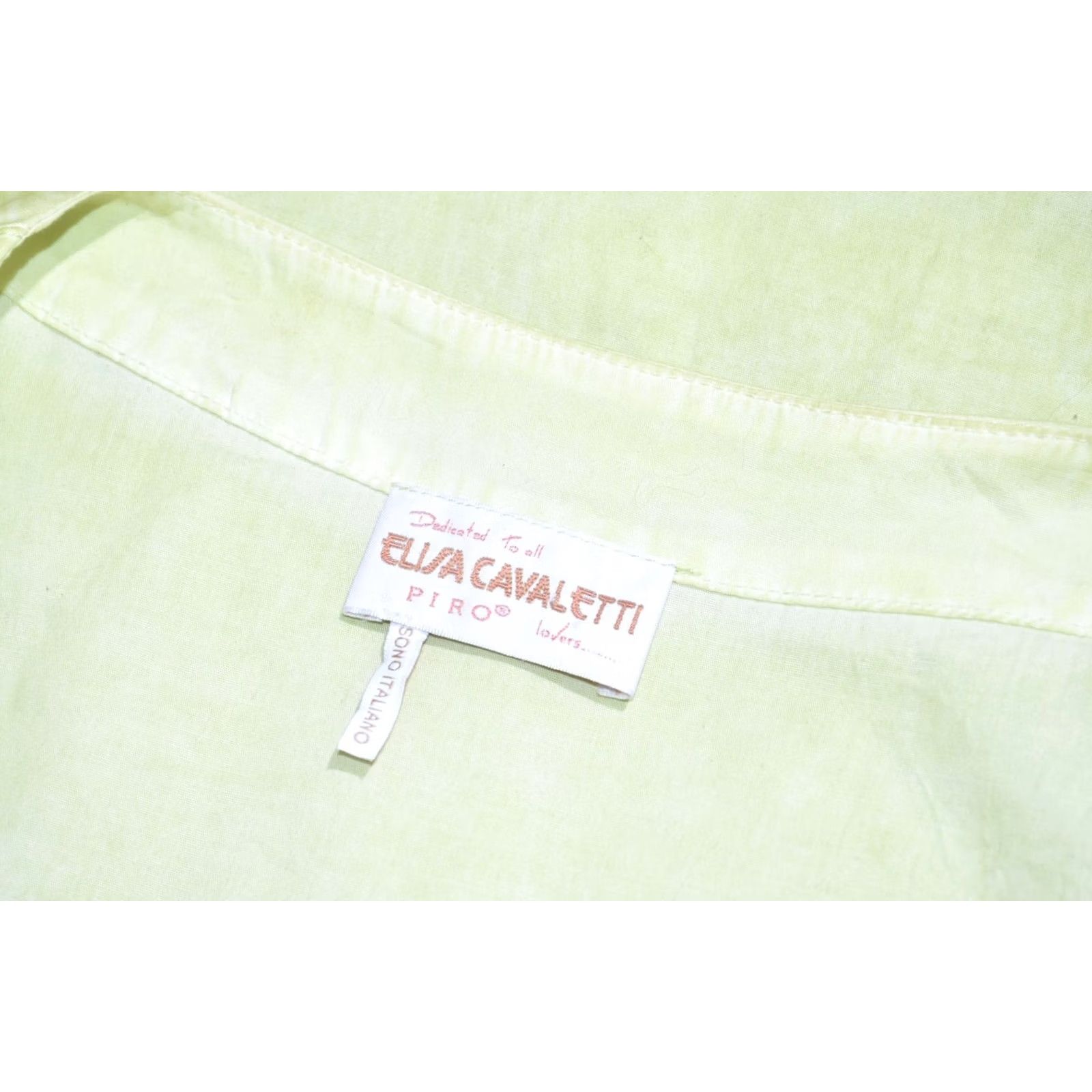 Vintage ELISA CAVALETTI Blouse Shirt Long Sleeve Stretch Button XL Green Womens Size XL / US 12-14 / IT 48-50 - 7 Thumbnail