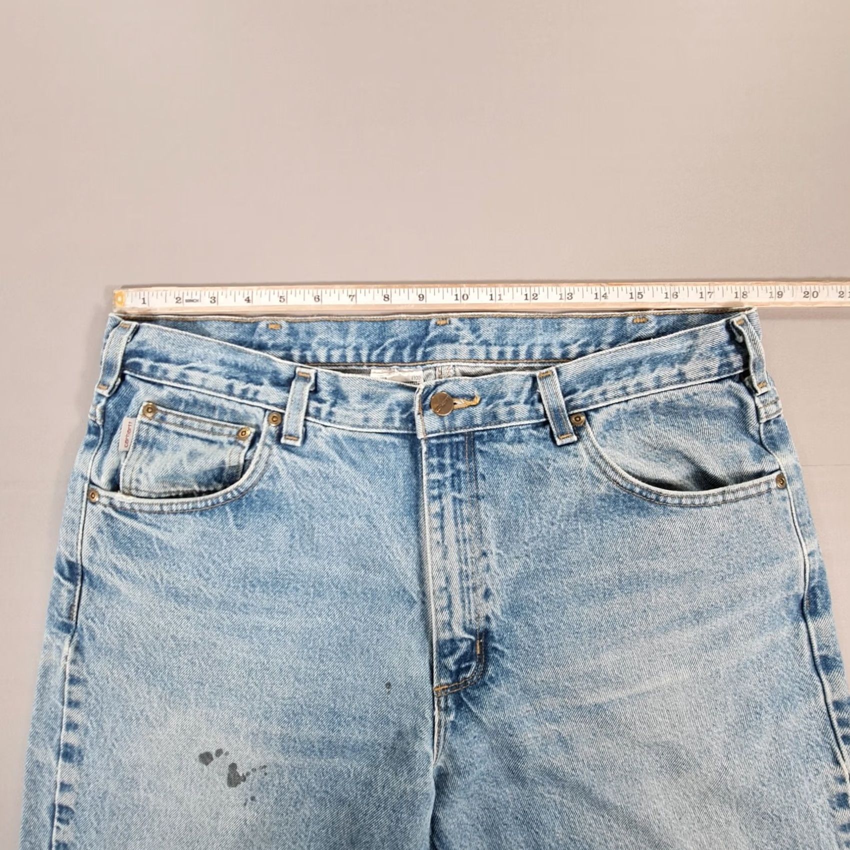 Carhartt VINTAGE Carhartt Jeans Mens Blue W38 L30 Relaxed Tapered Fit Workwear Denim Size US 38 / EU 54 - 6 Thumbnail